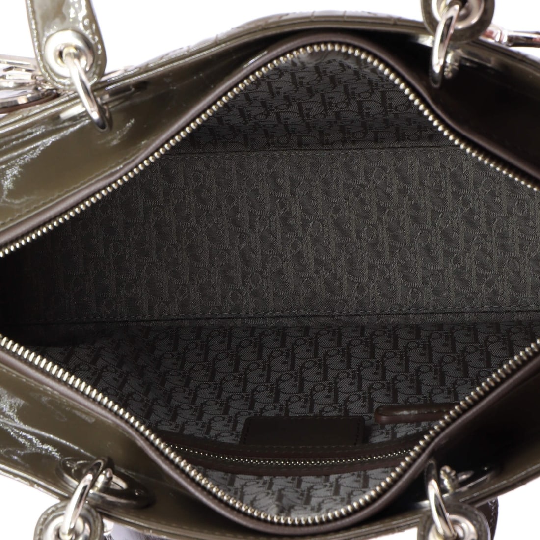 Large Christian Dior Lady Dior Bag Cannage Quilt Patent - 5