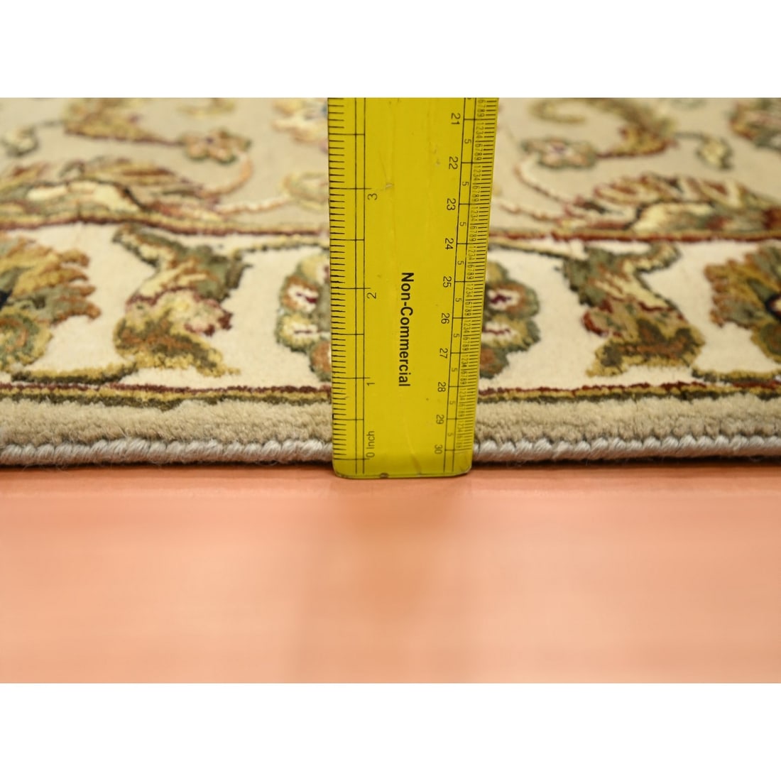 Rug 2'6"x8' Brown Rajasthan Leaf Design Hand Knotted Wool & Silk Runner - 6