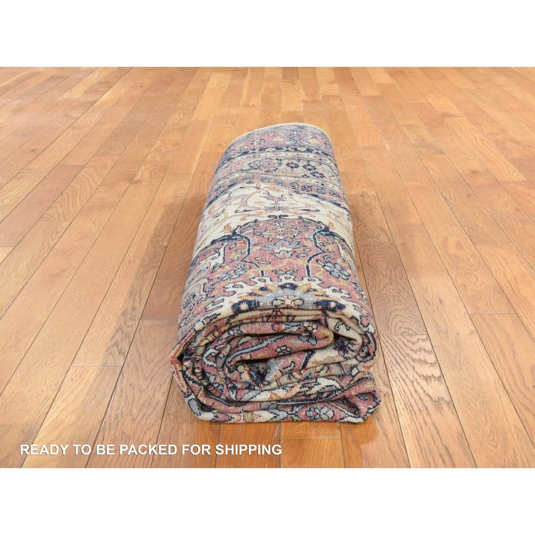 Rug 6'6"x10'2" Ivory Vintage Turkish Sivas Pure Wool Hand Knotted Oriental - 10