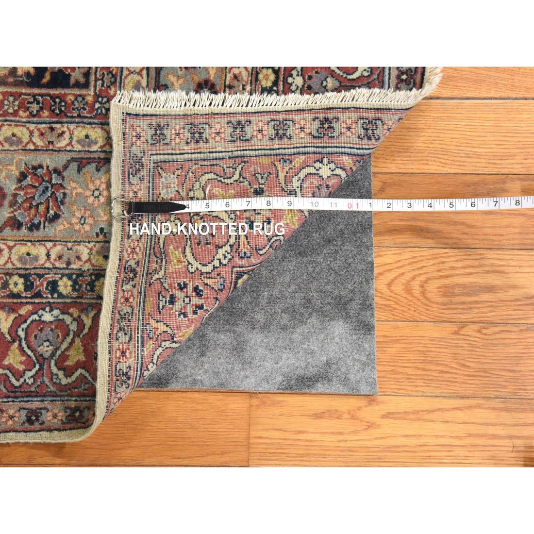 Rug 6'6"x10'2" Ivory Vintage Turkish Sivas Pure Wool Hand Knotted Oriental - 8