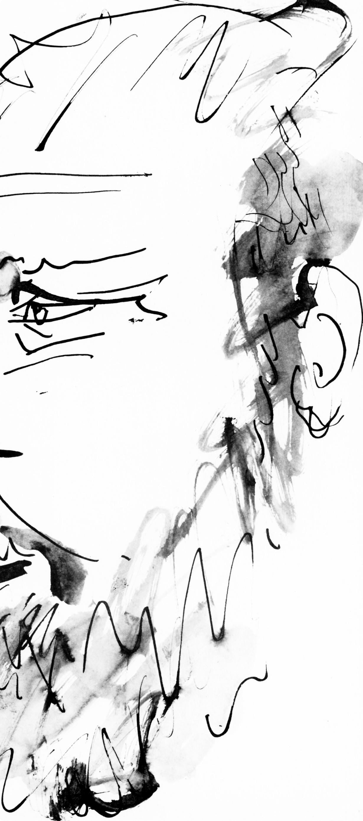 Collotype - Pablo Picasso - Profil gauche de vieil homme - trait et lavis (Cramer 84; Johnson/ - 3