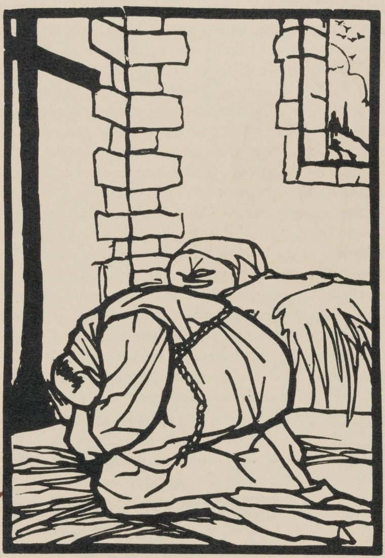 Woodcut - mile Bernard - Composition (Morane - No. 100) - Les Petites Fleurs de St. Franoise - 2