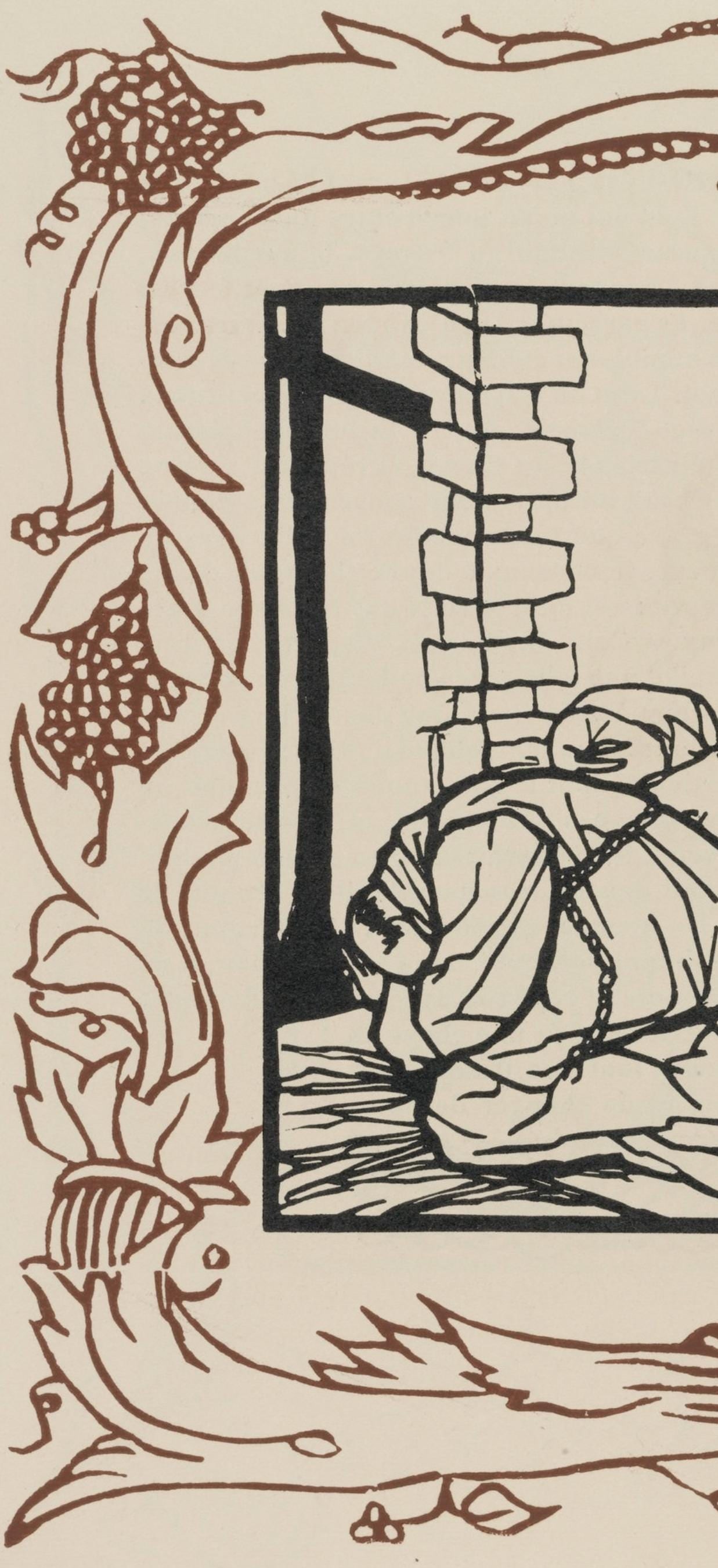 Woodcut - mile Bernard - Composition (Morane - No. 100) - Les Petites Fleurs de St. Franoise - 5