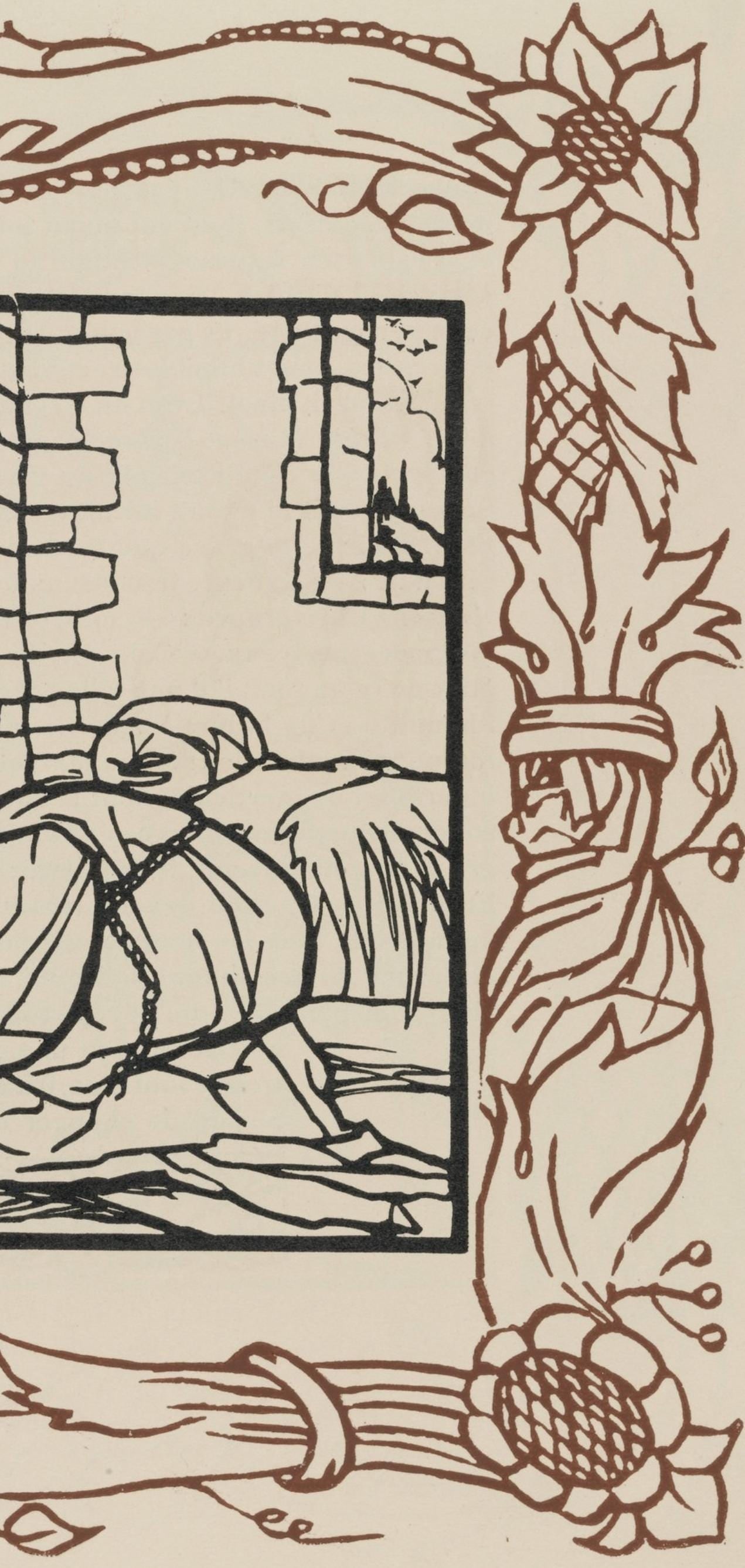 Woodcut - mile Bernard - Composition (Morane - No. 100) - Les Petites Fleurs de St. Franoise - 6