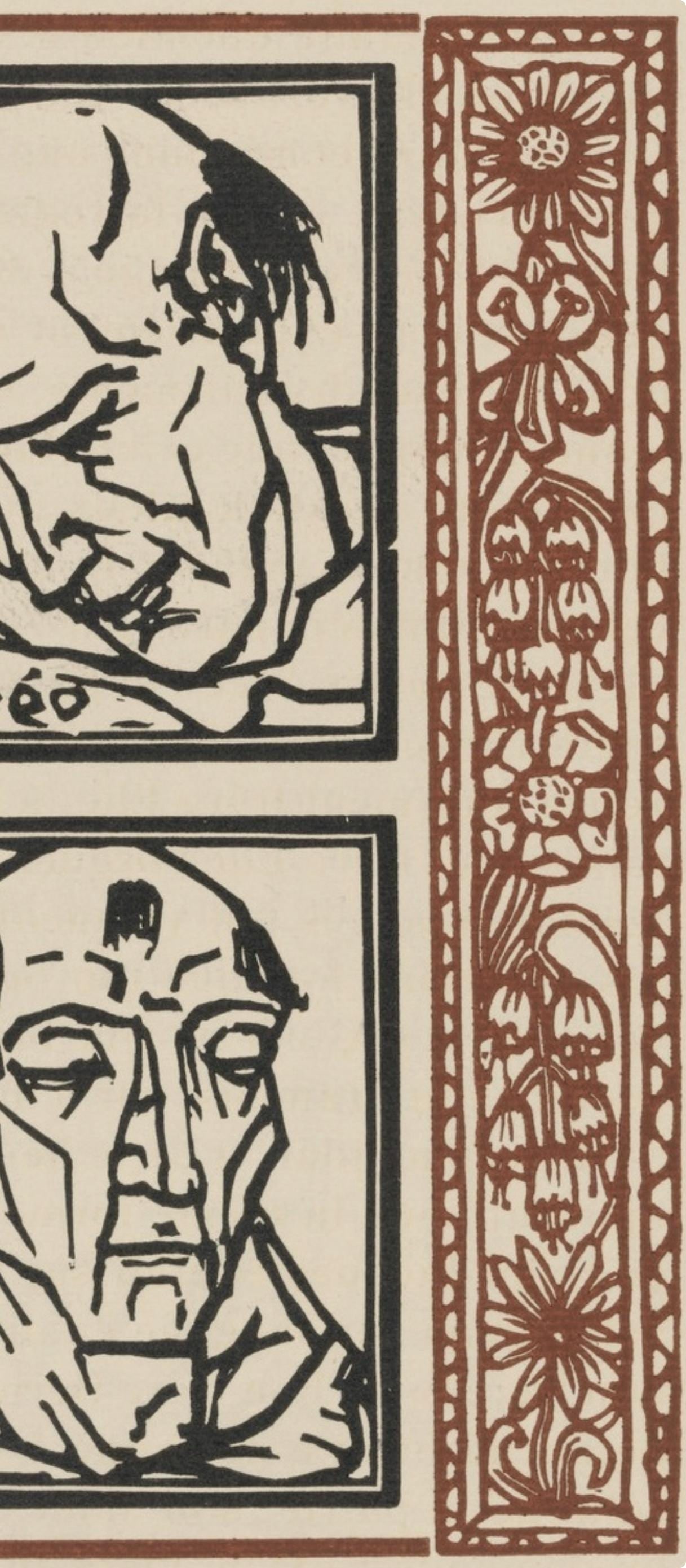 Woodcut - mile Bernard - Composition (Morane - No. 100) - Les Petites Fleurs de St. Franoise - 4