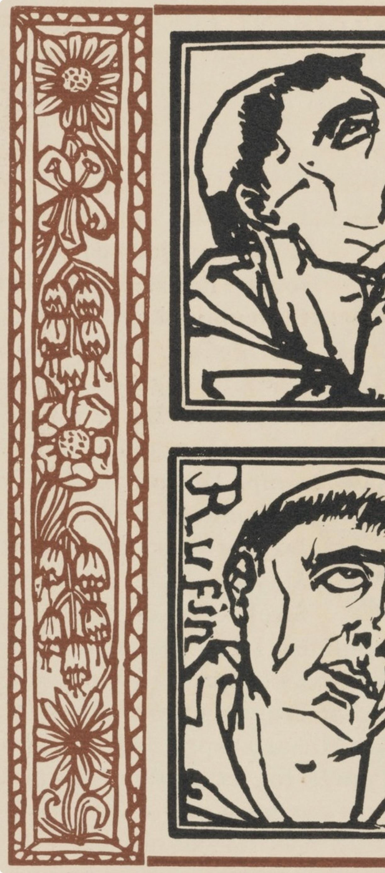 Woodcut - mile Bernard - Composition (Morane - No. 100) - Les Petites Fleurs de St. Franoise - 3