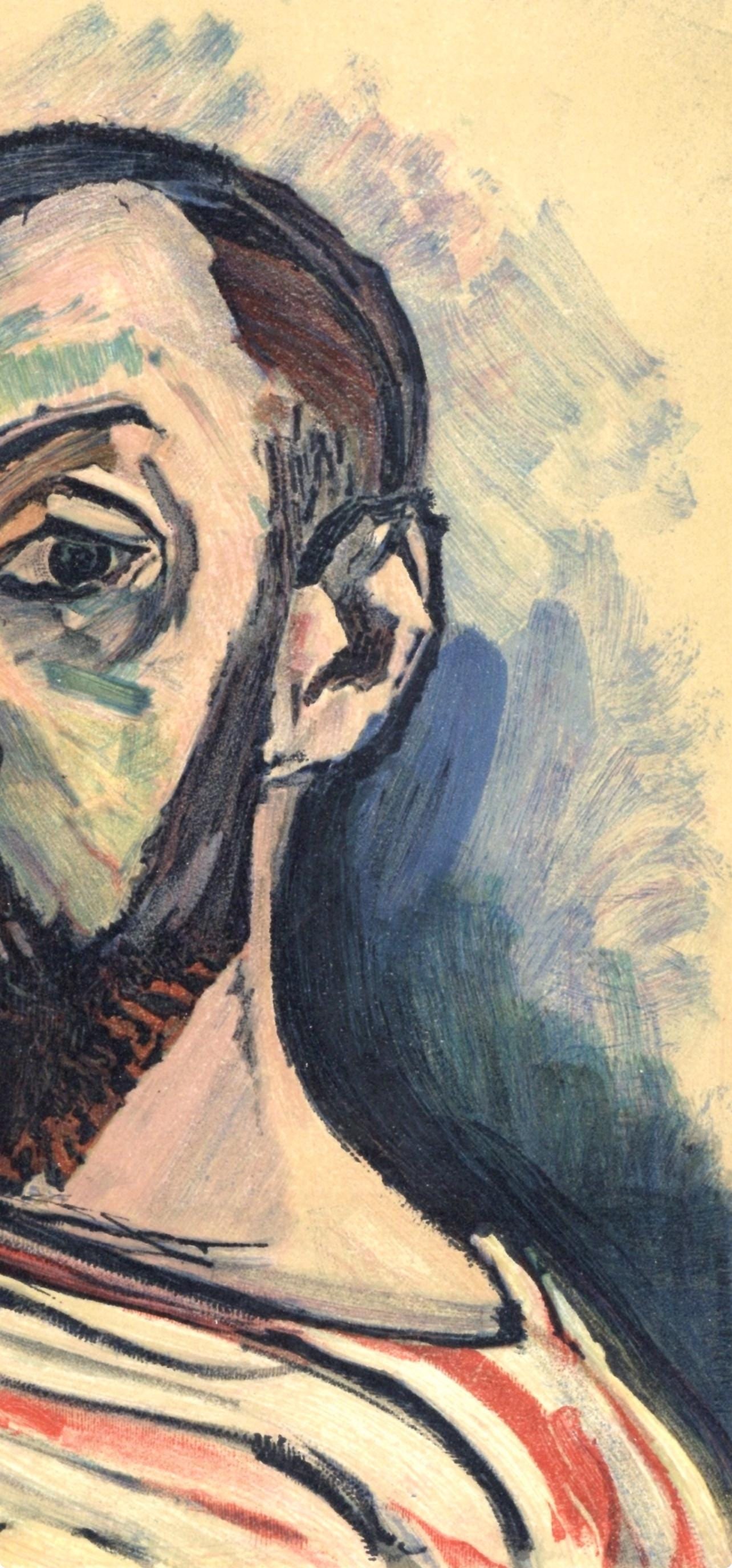 Lithograph - Henri Matisse - Autoportrait au maillot ray - Portraits par Henri Matisse - 3