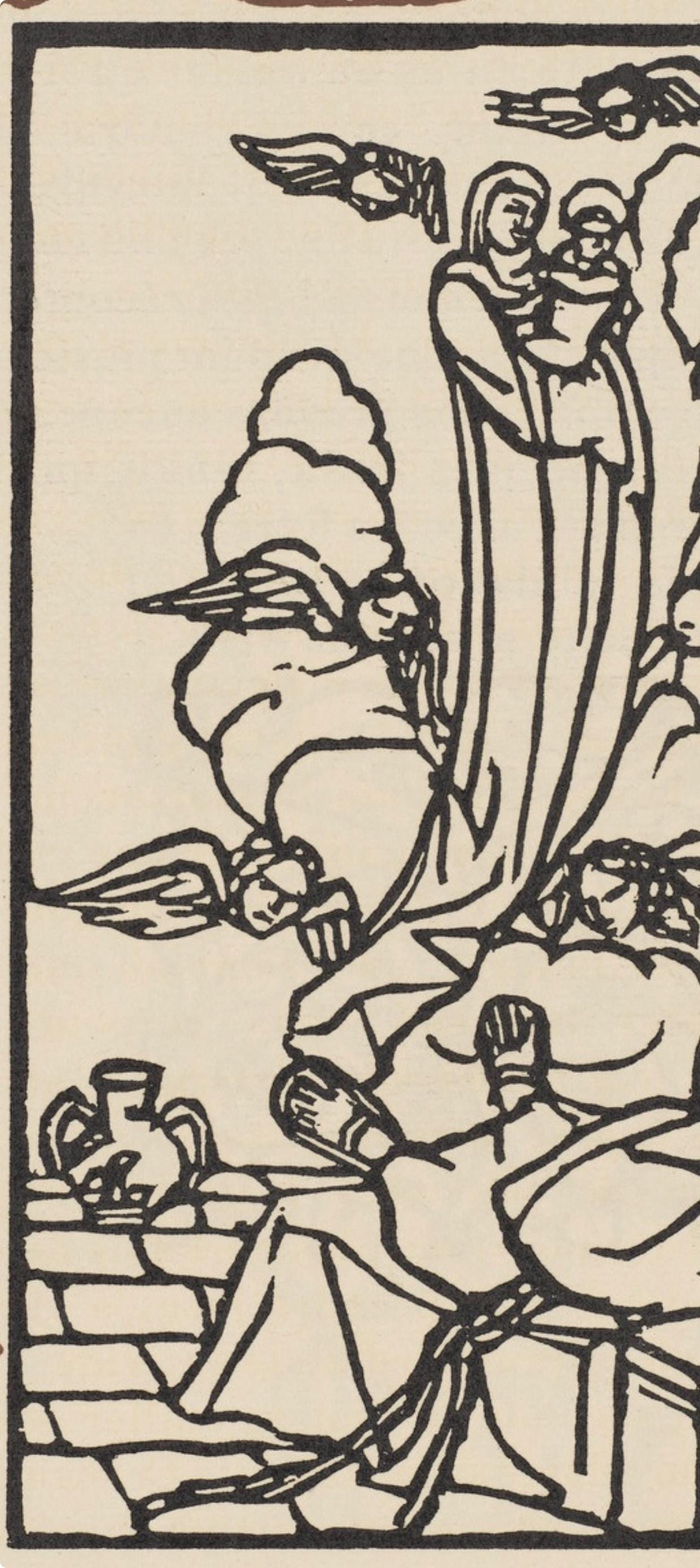 Woodcut - mile Bernard - Composition (Morane - No. 100) - Les Petites Fleurs de St. Franoise - 3