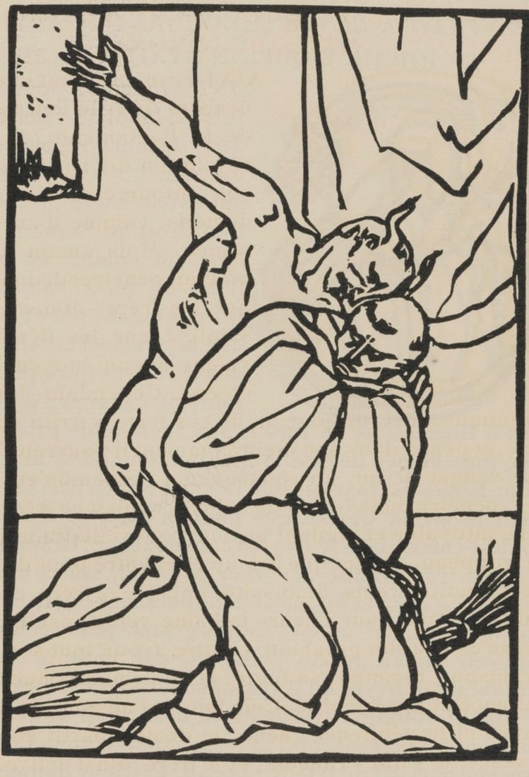 Woodcut - mile Bernard - Composition (Morane - No. 100) - Les Petites Fleurs de St. Franoise - 2