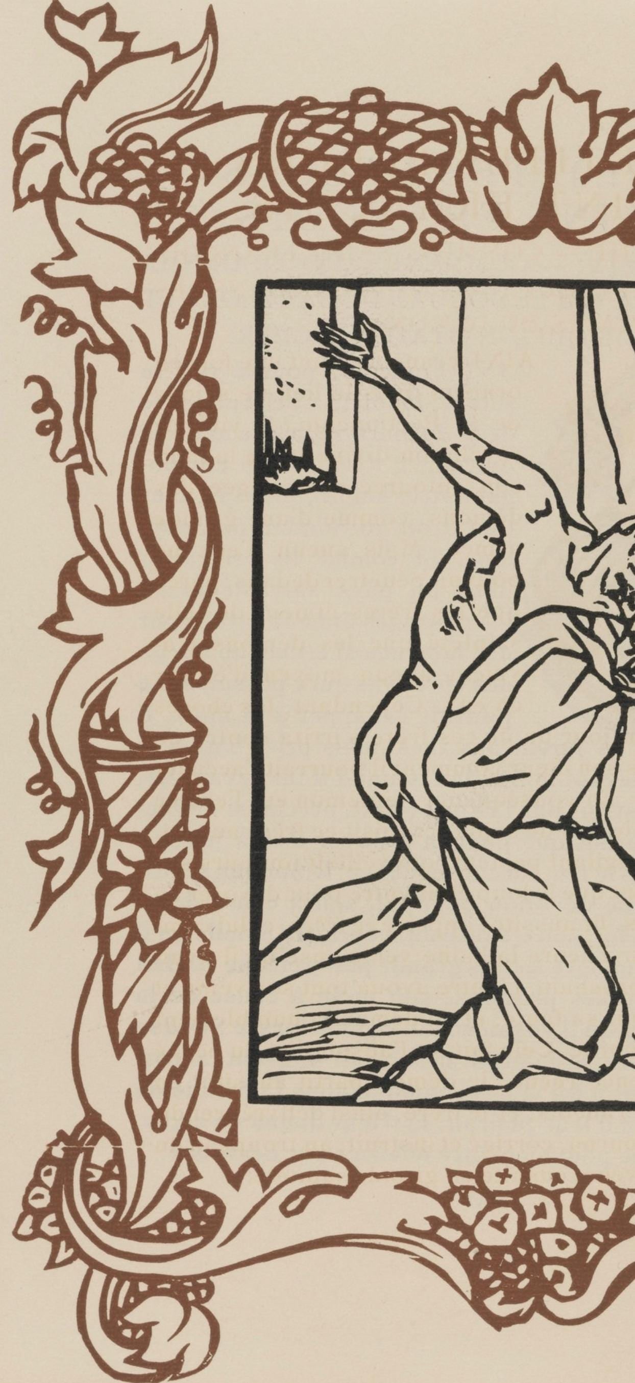 Woodcut - mile Bernard - Composition (Morane - No. 100) - Les Petites Fleurs de St. Franoise - 5