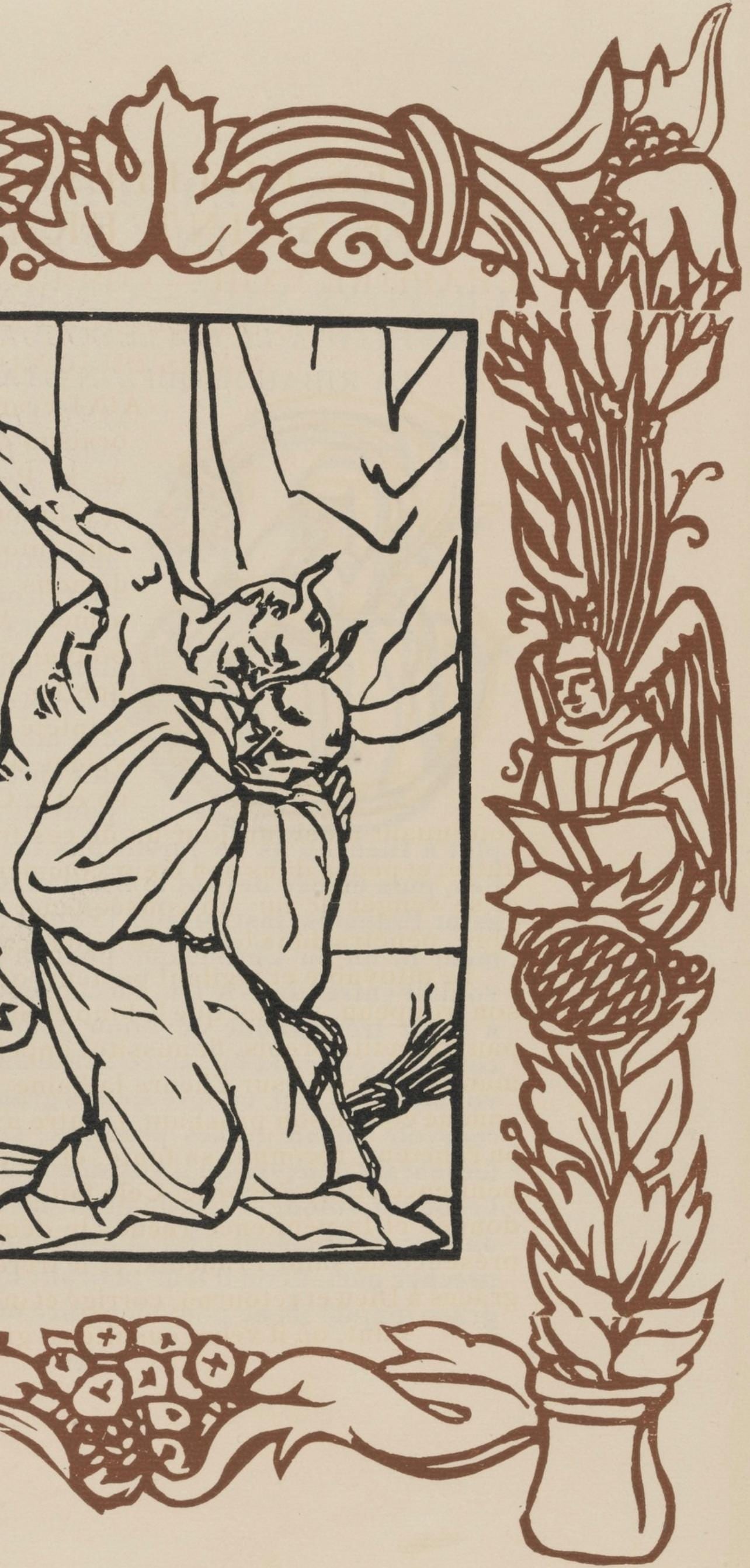 Woodcut - mile Bernard - Composition (Morane - No. 100) - Les Petites Fleurs de St. Franoise - 6