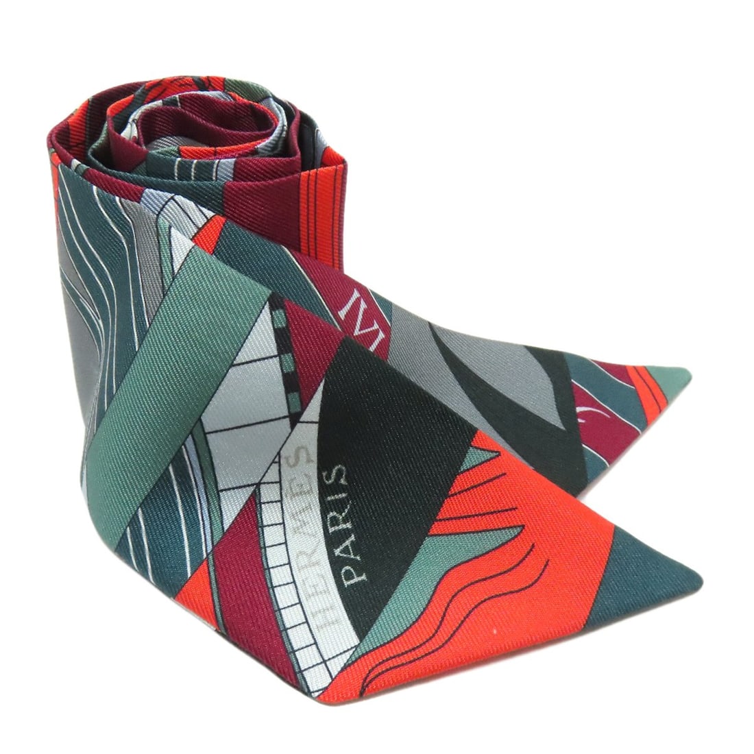 Silk HERMES Twilly Scarf (1 of 8)