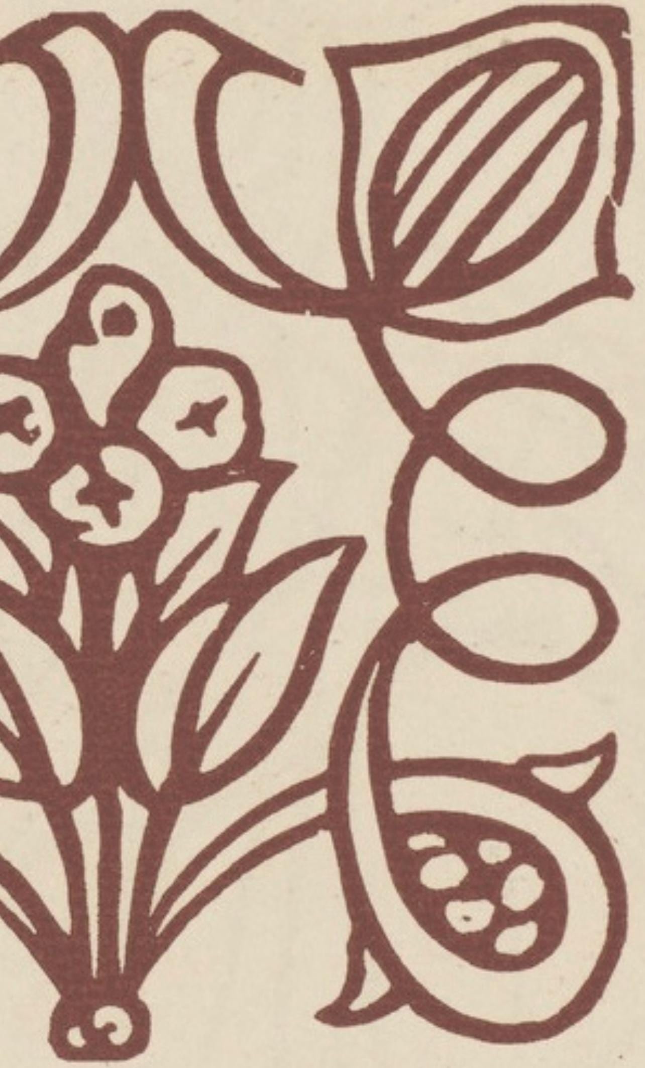 Woodcut - mile Bernard - Composition (Morane - No. 100) - Les Petites Fleurs de St. Franoise - 3