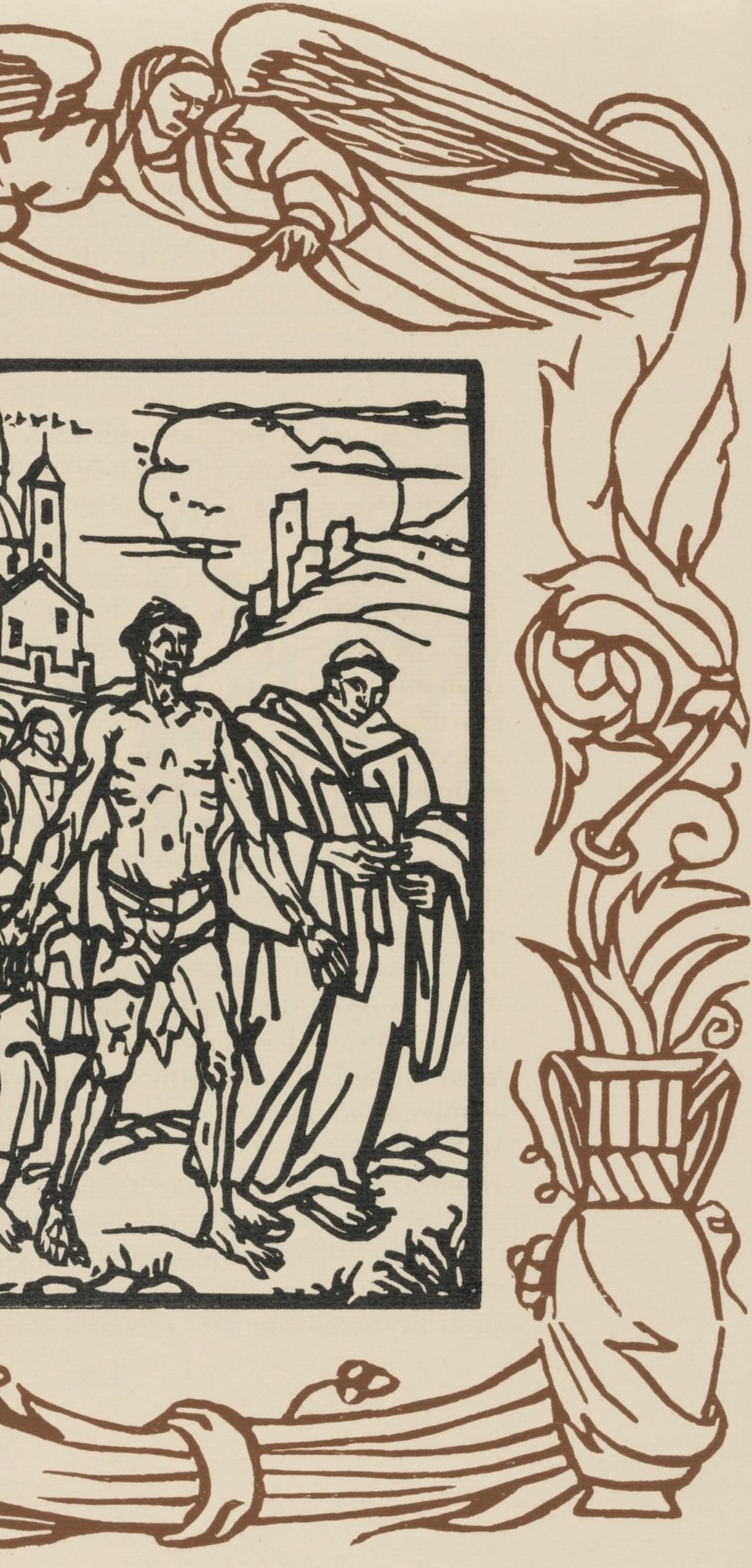 Woodcut - mile Bernard - Composition (Morane - No. 100) - Les Petites Fleurs de St. Franoise - 6