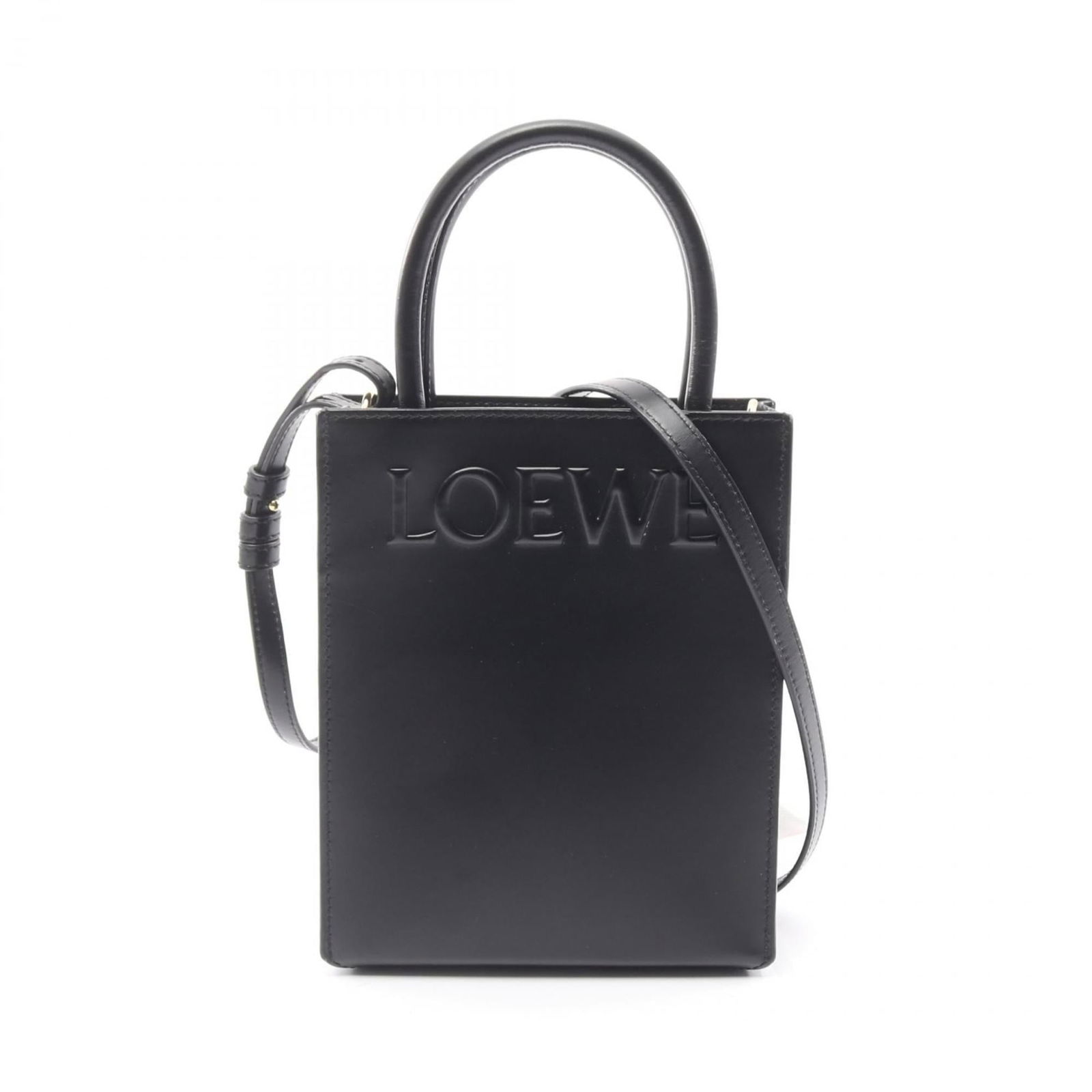 Leather Loewe Tote Bag: Leather Loewe Tote Bag This listing features Leather Loewe Tote Bag. Item specifics are provided below. Item Specifics: Brand: Loewe Type: Tote Bag Material: Leather Color: Black Gender: Women Size