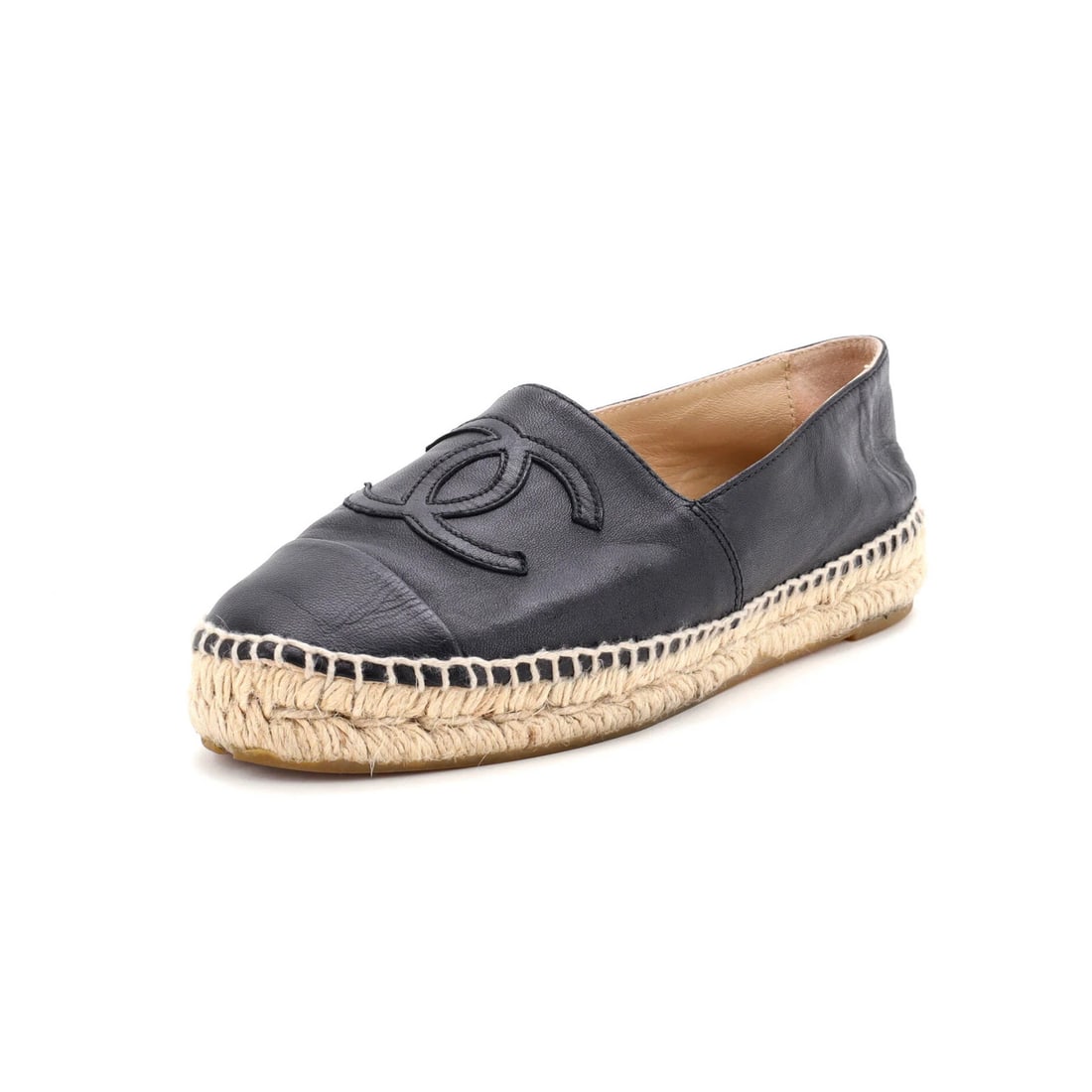Leather Chanel Women's CC Cap Toe Espadrilles: Leather Chanel Women's CC Cap Toe Espadrilles This listing features Leather Chanel Women's CC Cap Toe Espadrilles. Item specifics are provided below. Item Specifics: Brand: Chanel Us Shoe Size: