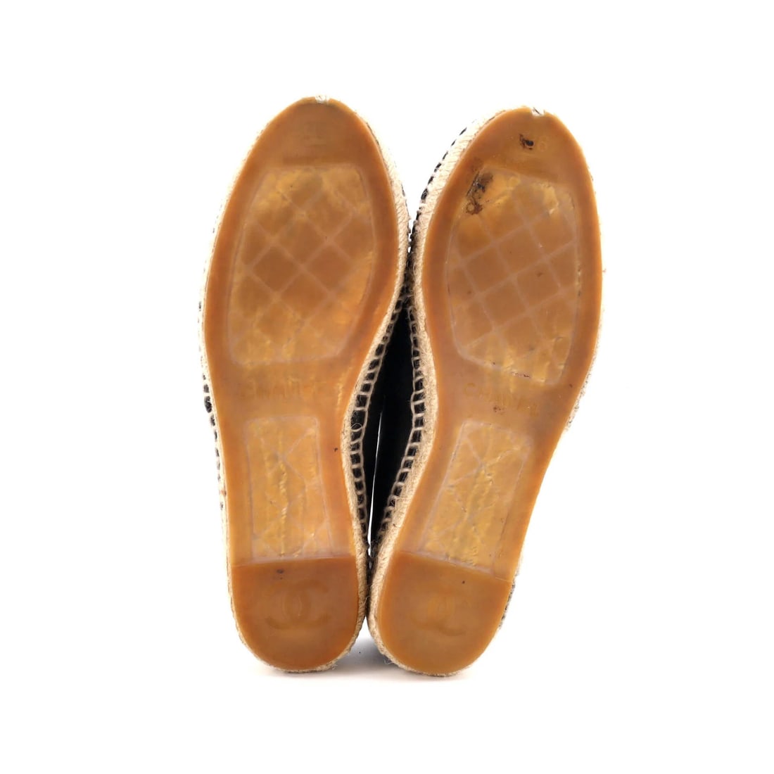 Leather Chanel Women's CC Cap Toe Espadrilles - 4