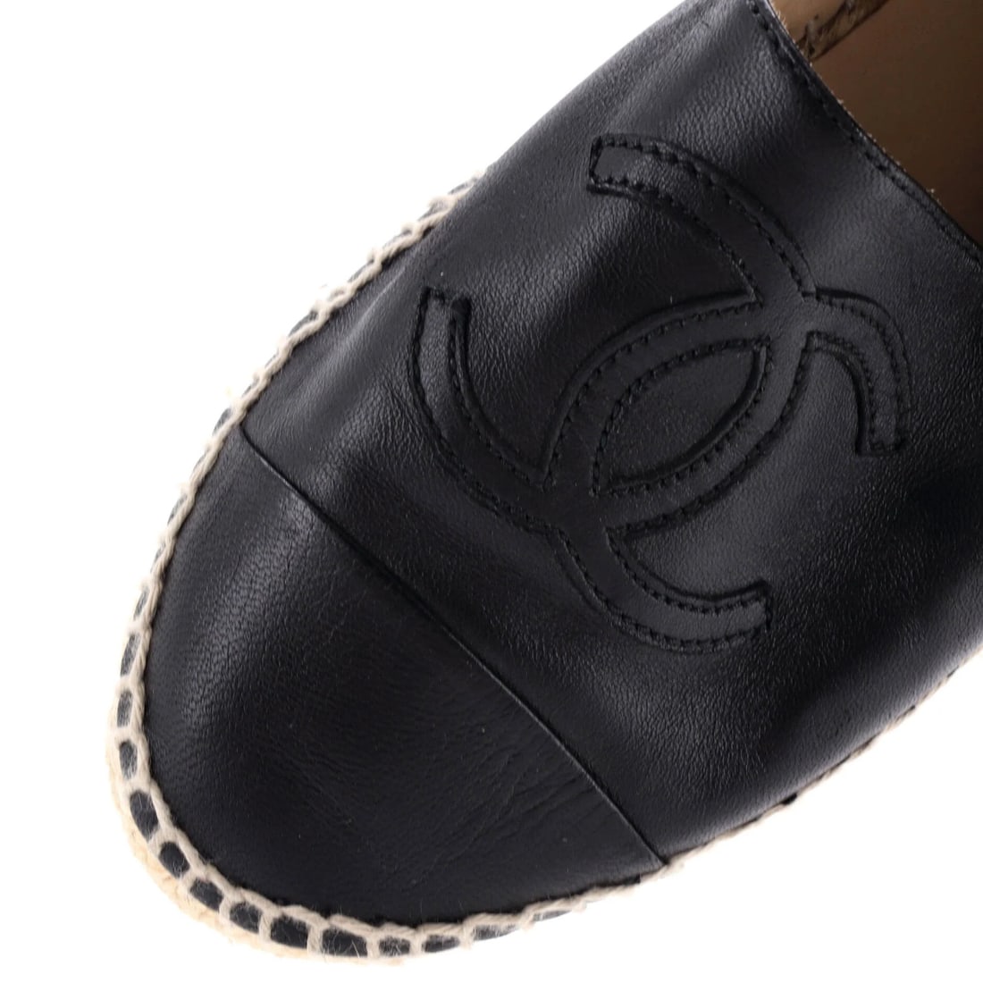 Leather Chanel Women's CC Cap Toe Espadrilles - 5