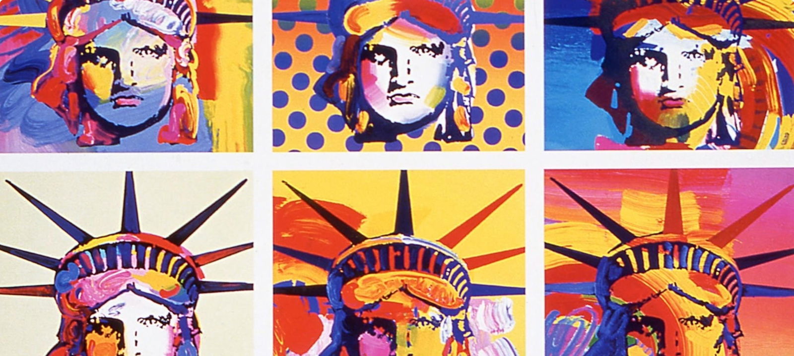 Official Lithograph - Peter Max - Six Liberties - Hand Signed - 5