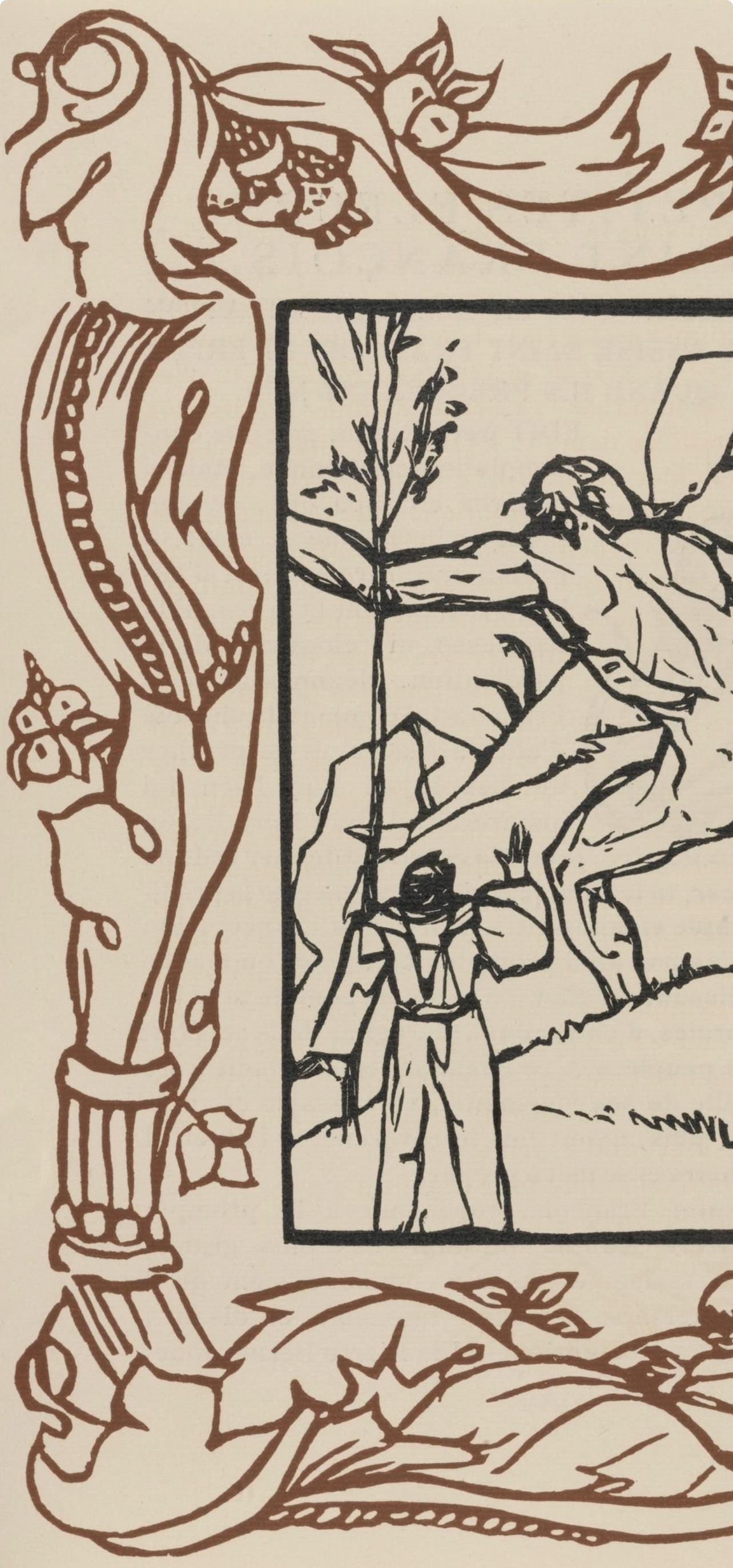 Woodcut - mile Bernard - Composition (Morane - No. 100) - Les Petites Fleurs de St. Franoise - 5