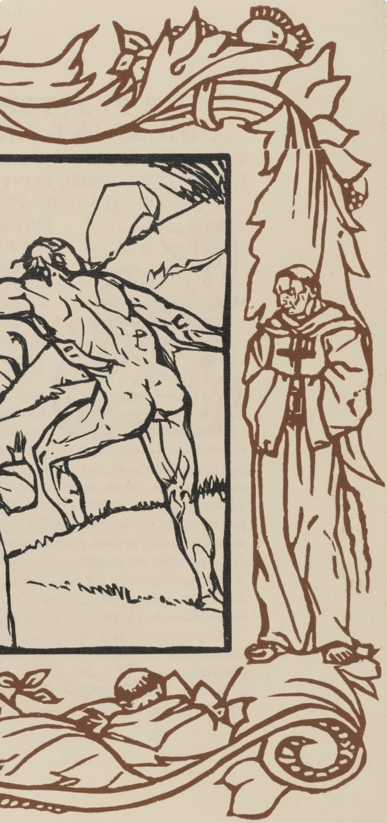 Woodcut - mile Bernard - Composition (Morane - No. 100) - Les Petites Fleurs de St. Franoise - 6