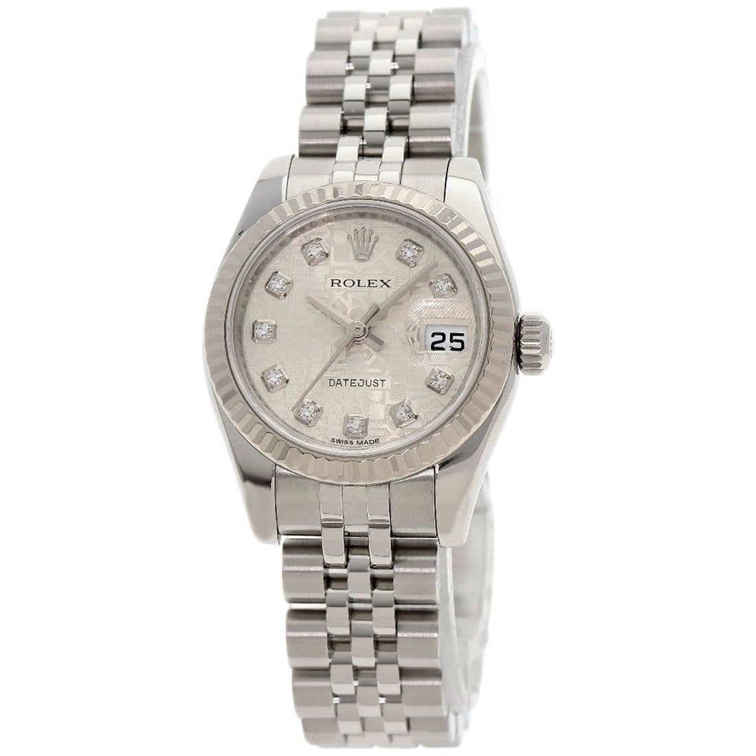 Steel ROLEX DATEJUST 10P Diamond Watches 179174G Stainless Steel/ Stainless: Steel ROLEX DATEJUST 10P Diamond Watches 179174G Stainless Steel/ Stainless This listing features Steel ROLEX DATEJUST 10P Diamond Watches 179174G Stainless Steel/ Stainless. Item specifics are provid