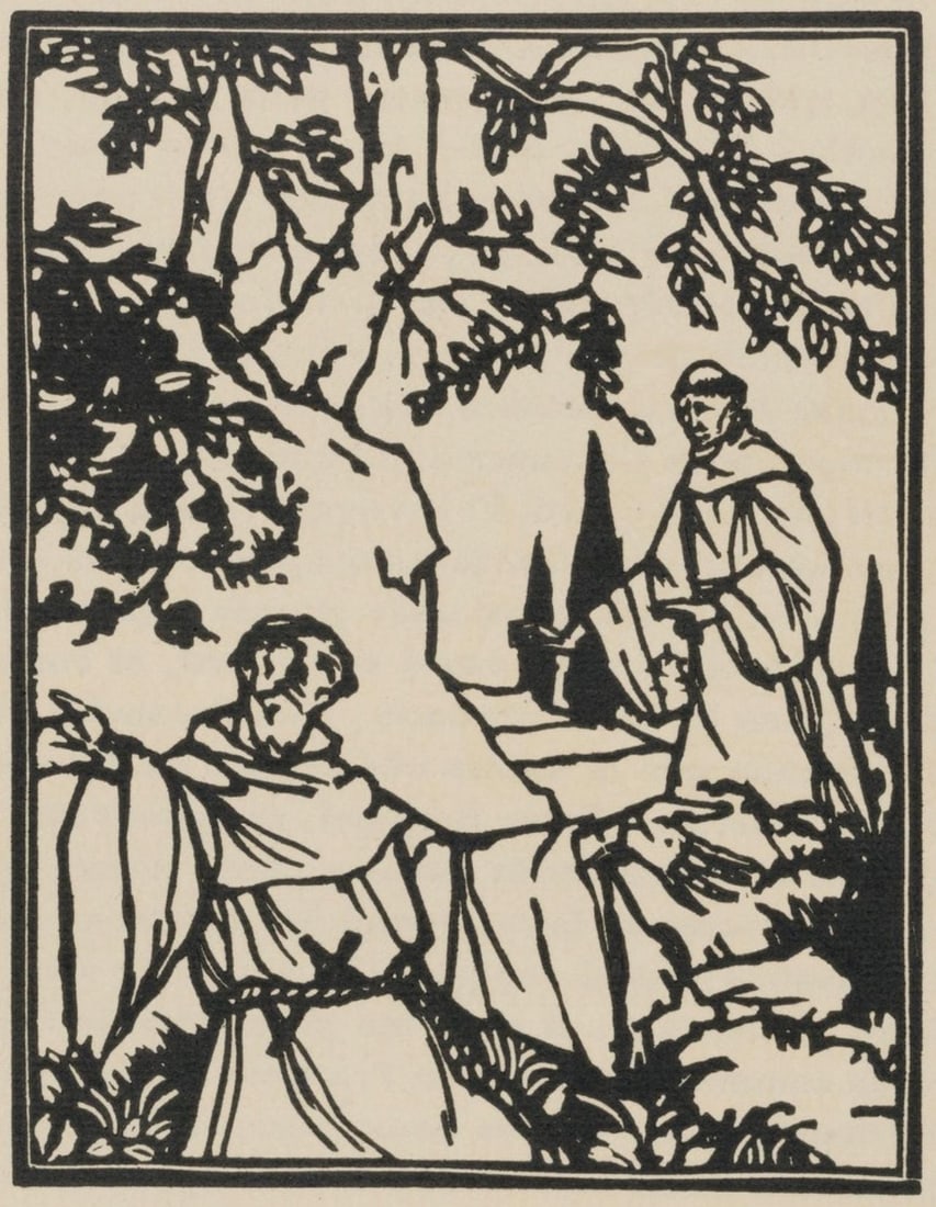 Woodcut - mile Bernard - Composition (Morane - No. 100) - Les Petites Fleurs de St. Franoise - 2