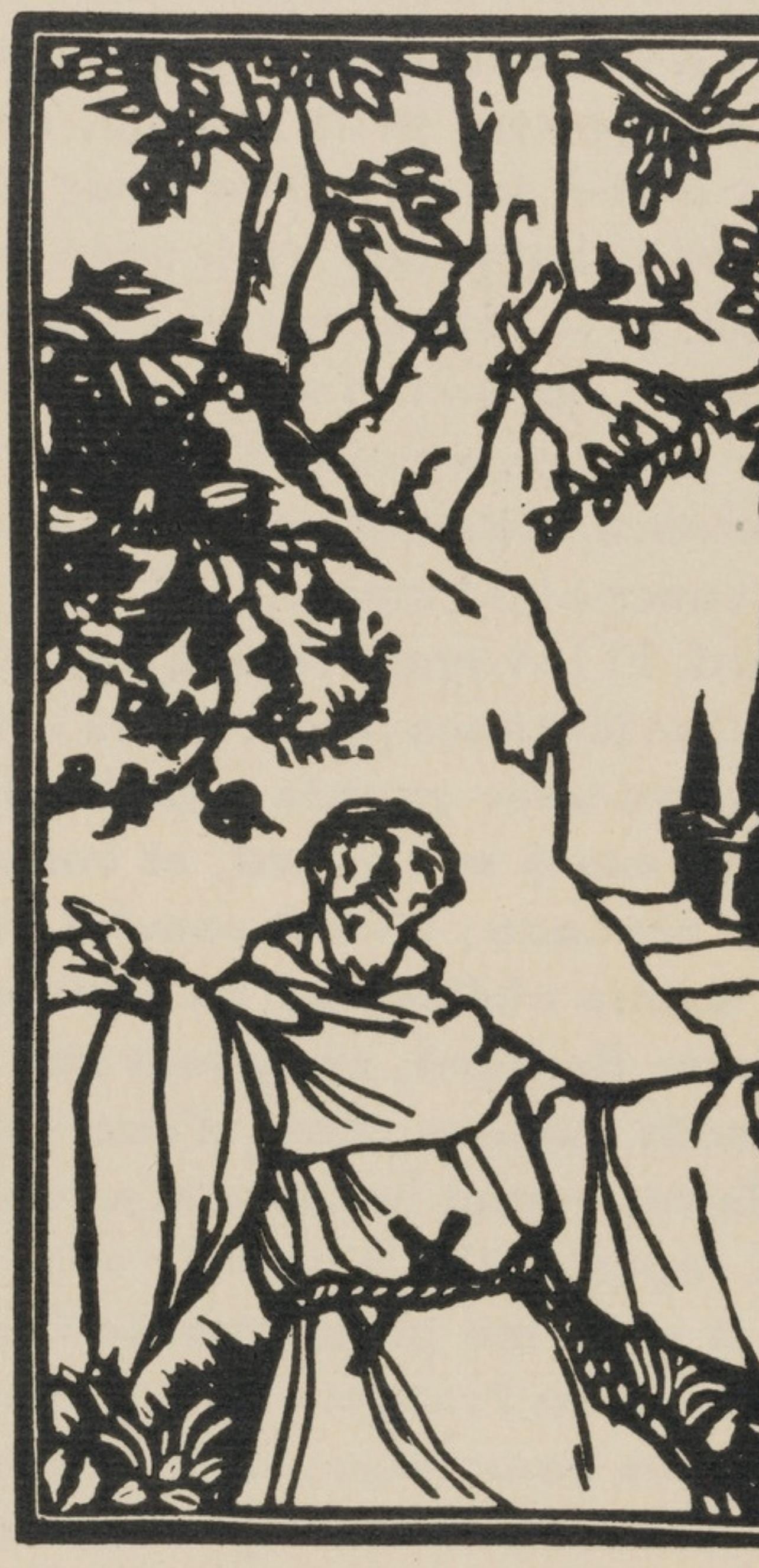 Woodcut - mile Bernard - Composition (Morane - No. 100) - Les Petites Fleurs de St. Franoise - 3