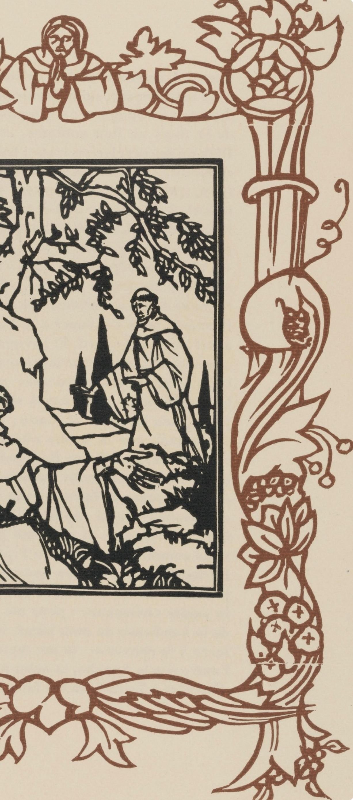 Woodcut - mile Bernard - Composition (Morane - No. 100) - Les Petites Fleurs de St. Franoise - 6