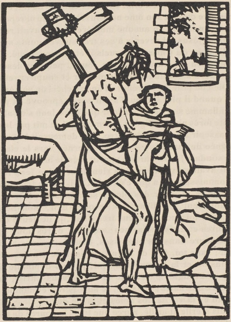 Woodcut - mile Bernard - Composition (Morane - No. 100) - Les Petites Fleurs de St. Franoise - 2