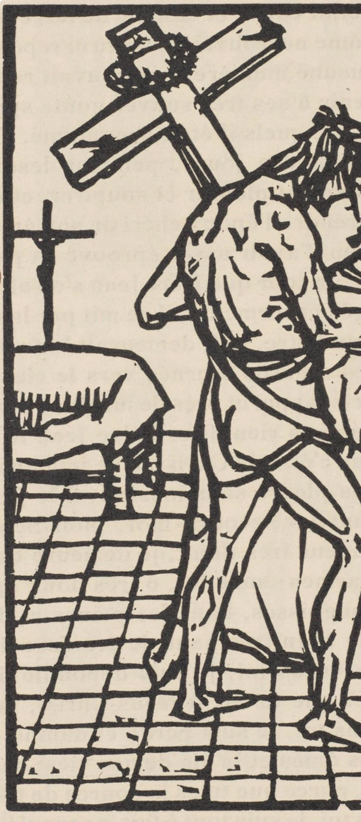 Woodcut - mile Bernard - Composition (Morane - No. 100) - Les Petites Fleurs de St. Franoise - 3