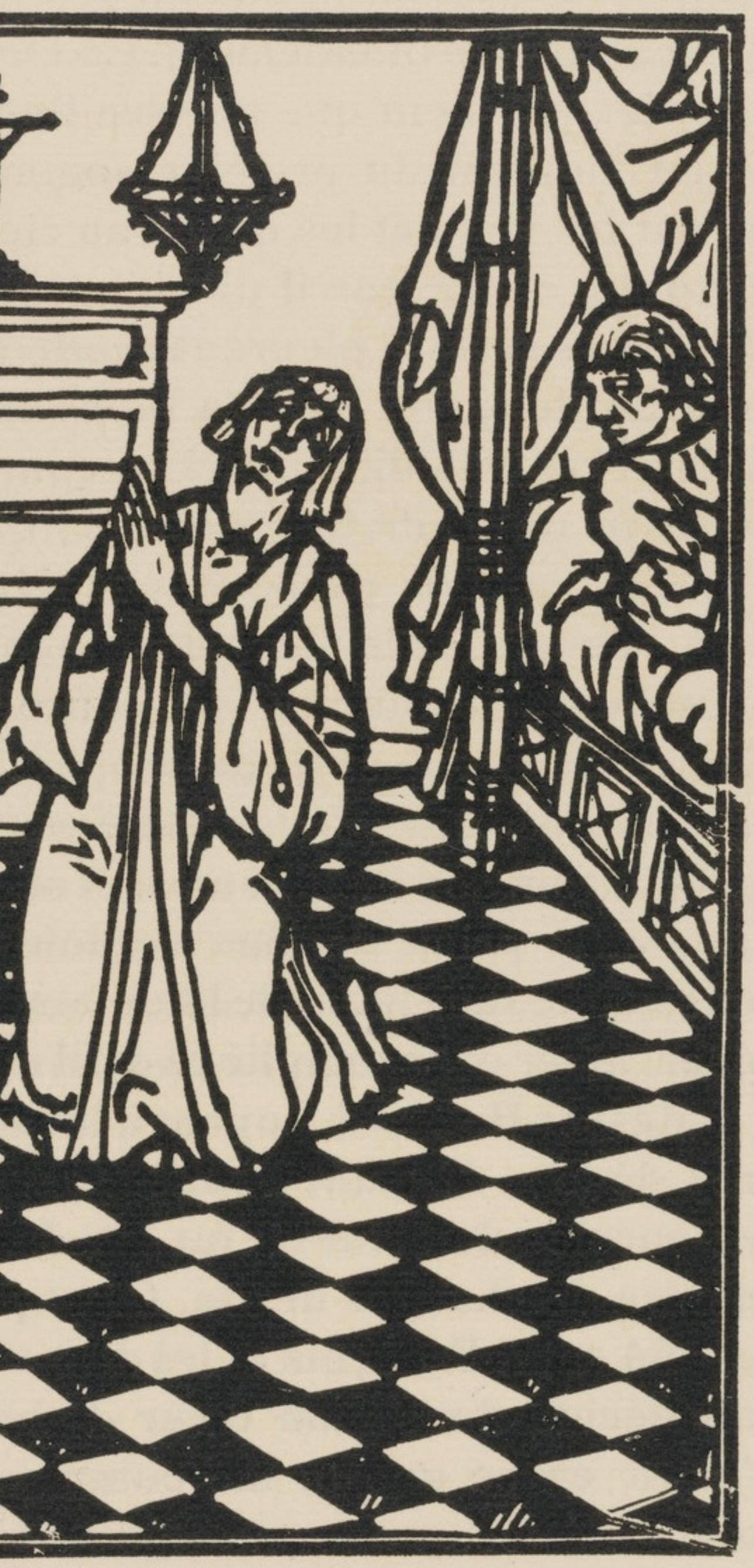 Woodcut - mile Bernard - Composition (Morane - No. 100) - Les Petites Fleurs de St. Franoise - 4