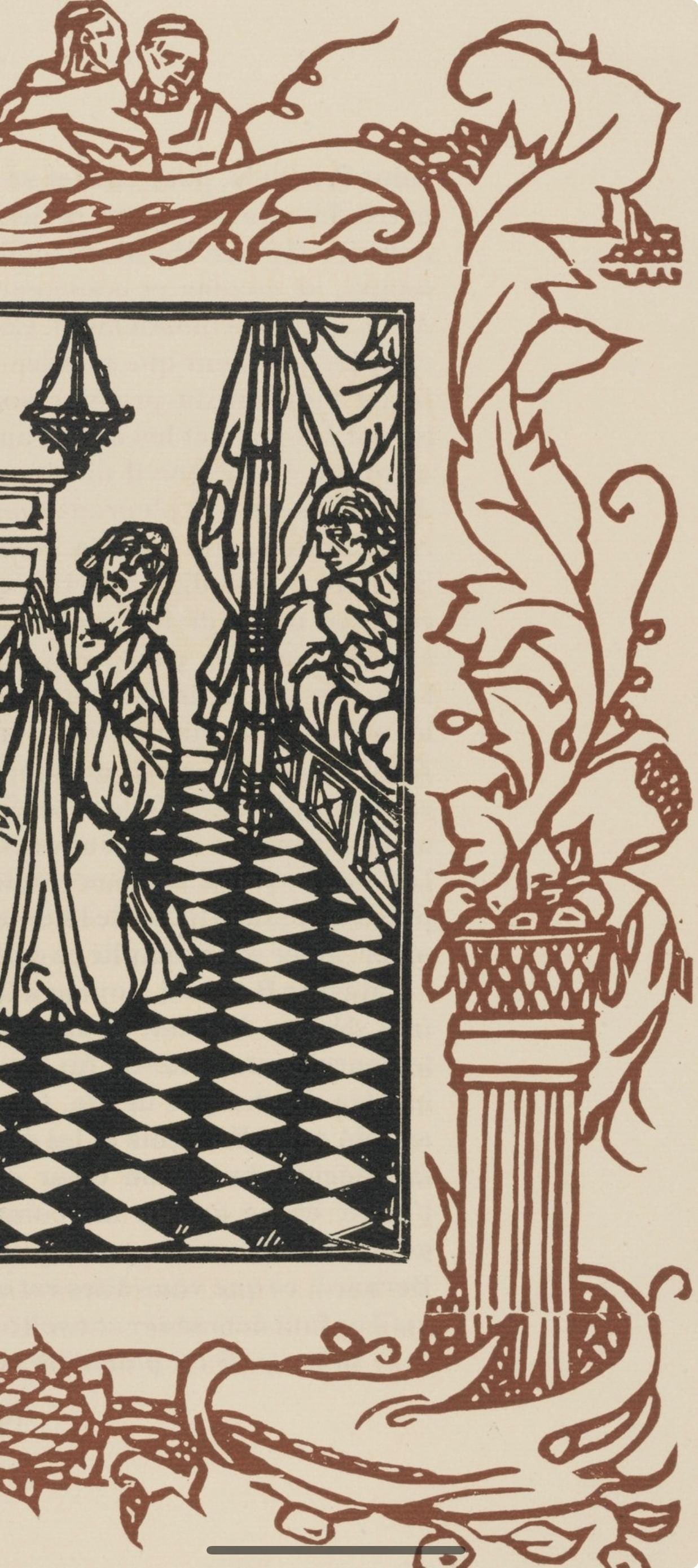 Woodcut - mile Bernard - Composition (Morane - No. 100) - Les Petites Fleurs de St. Franoise - 6