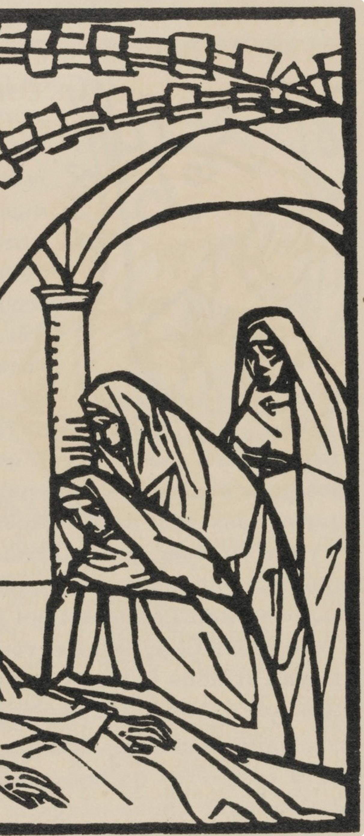 Woodcut - mile Bernard - Composition (Morane - No. 100) - Les Petites Fleurs de St. Franoise - 4