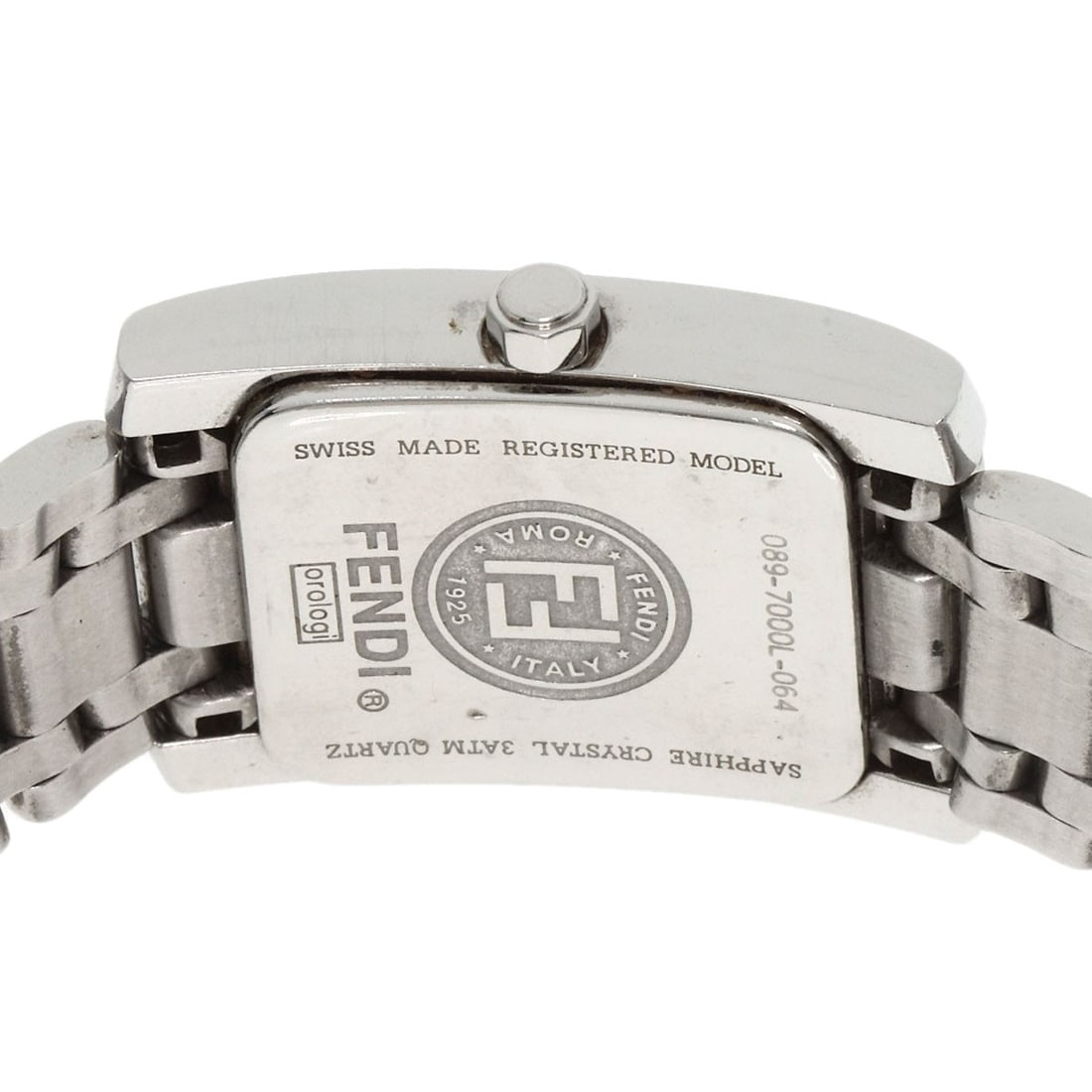 Steel FENDI Square face Watches 7000L Stainless Steel/ Stainless - 7