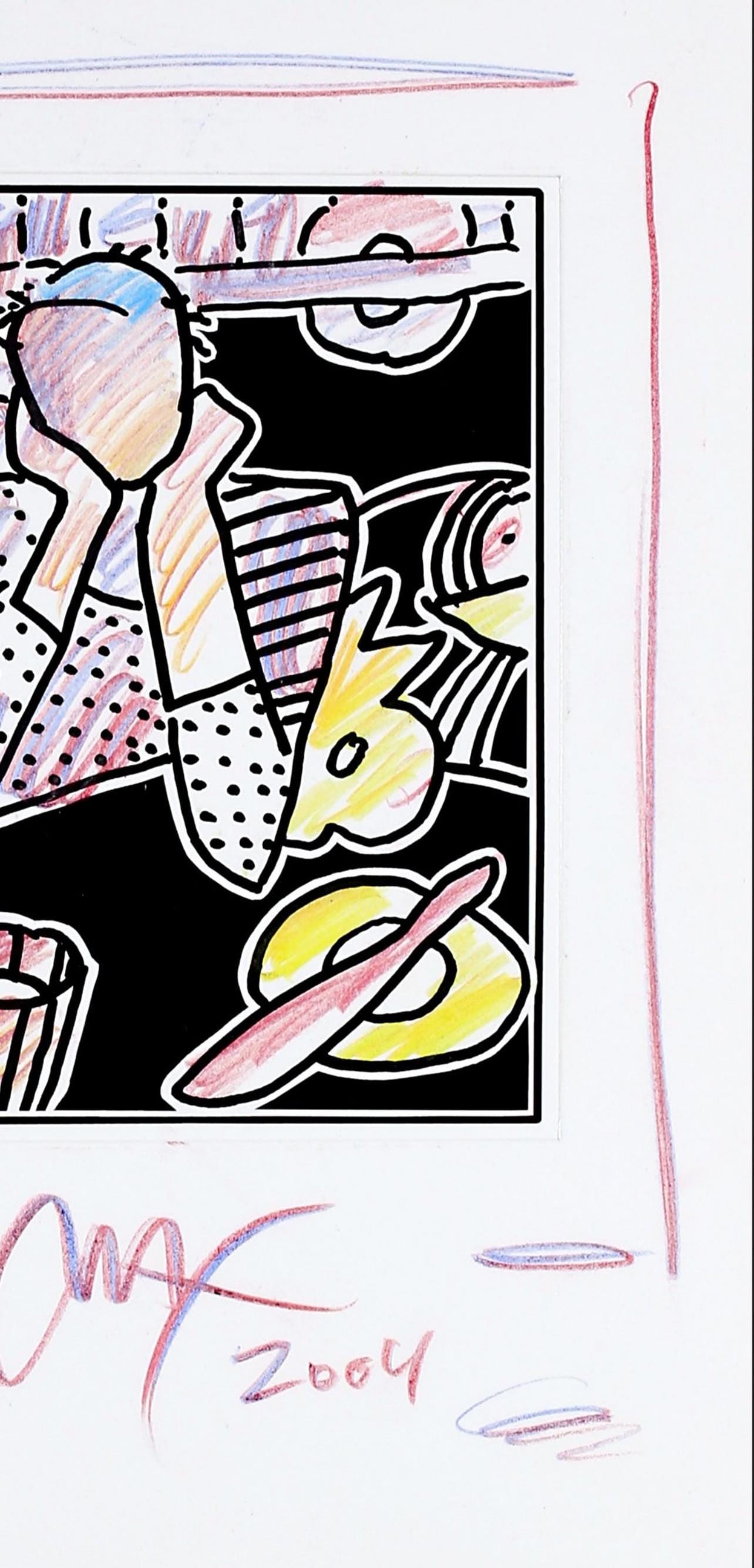 Official Edition Mixed Media - Peter Max - Neo Pop Series: Neo D400 - Black and White Series - Hand - 4