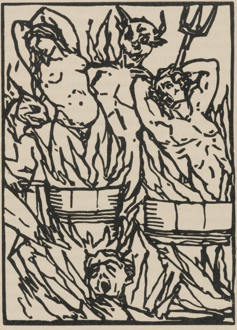 Woodcut - mile Bernard - Composition (Morane - No. 100) - Les Petites Fleurs de St. Franoise - 2