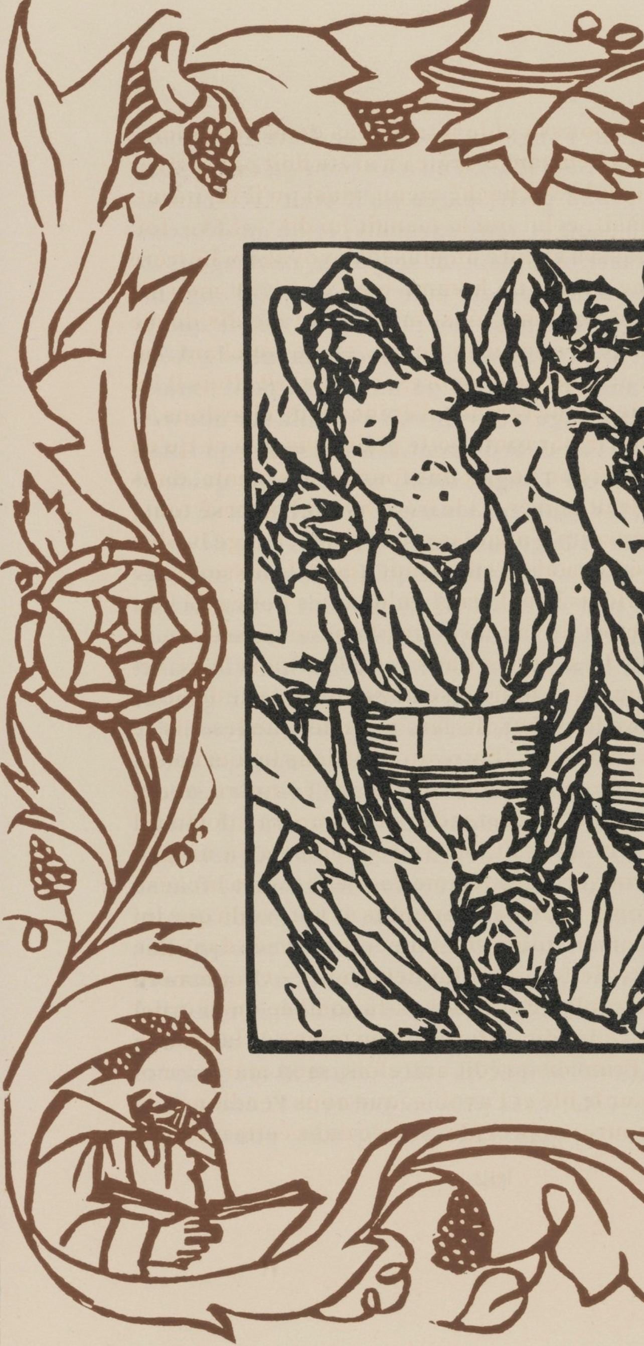 Woodcut - mile Bernard - Composition (Morane - No. 100) - Les Petites Fleurs de St. Franoise - 5