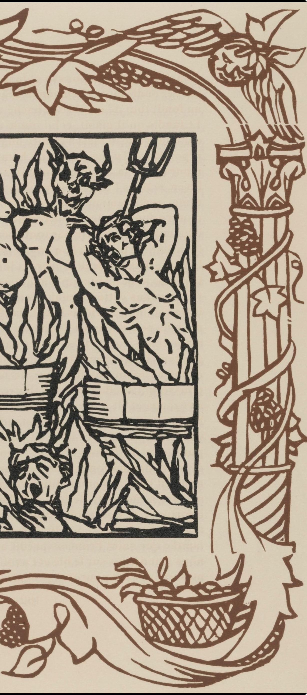 Woodcut - mile Bernard - Composition (Morane - No. 100) - Les Petites Fleurs de St. Franoise - 6