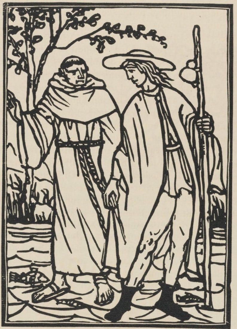 Woodcut - mile Bernard - Composition (Morane - No. 100) - Les Petites Fleurs de St. Franoise - 2