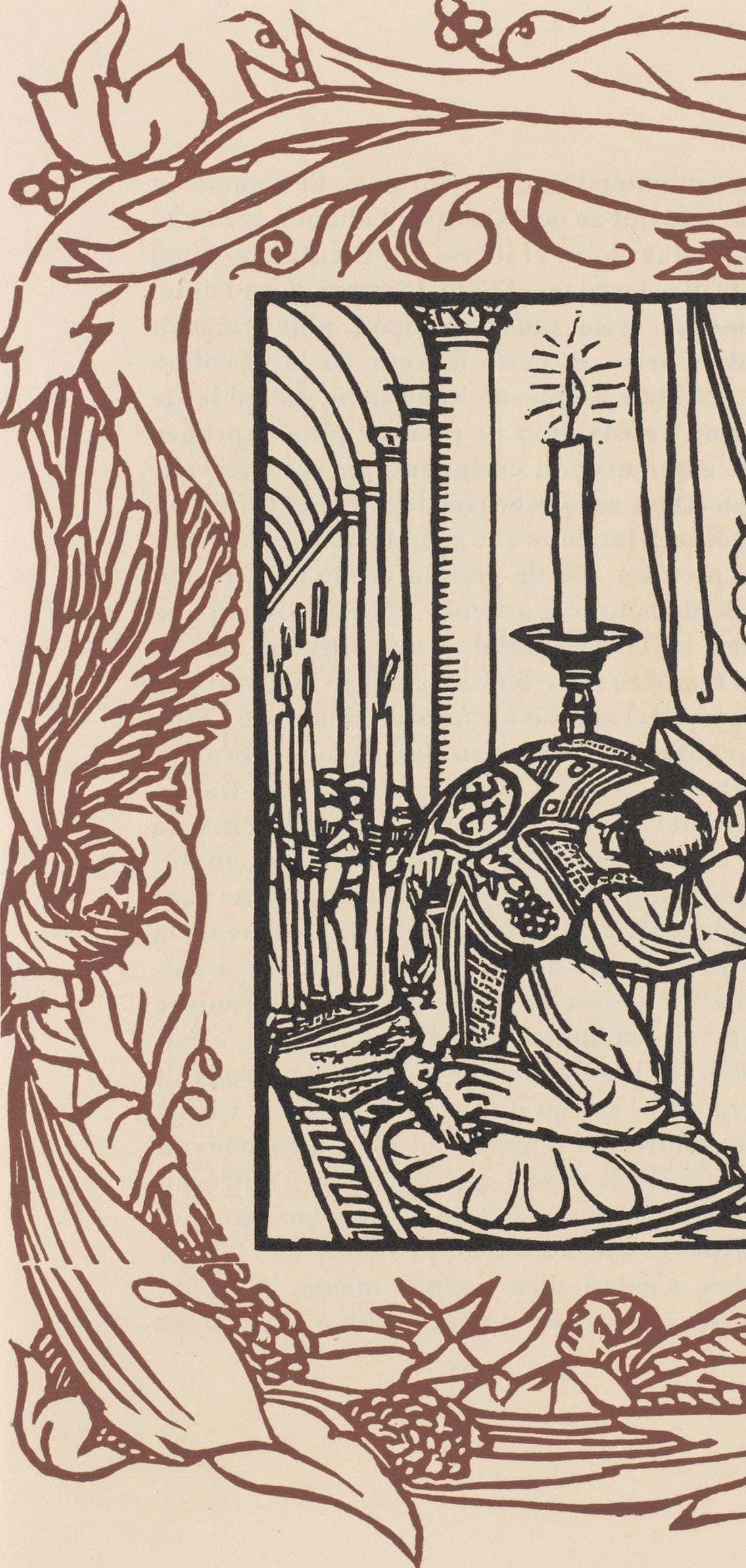 Woodcut - mile Bernard - Composition (Morane - No. 100) - Les Petites Fleurs de St. Franoise - 5