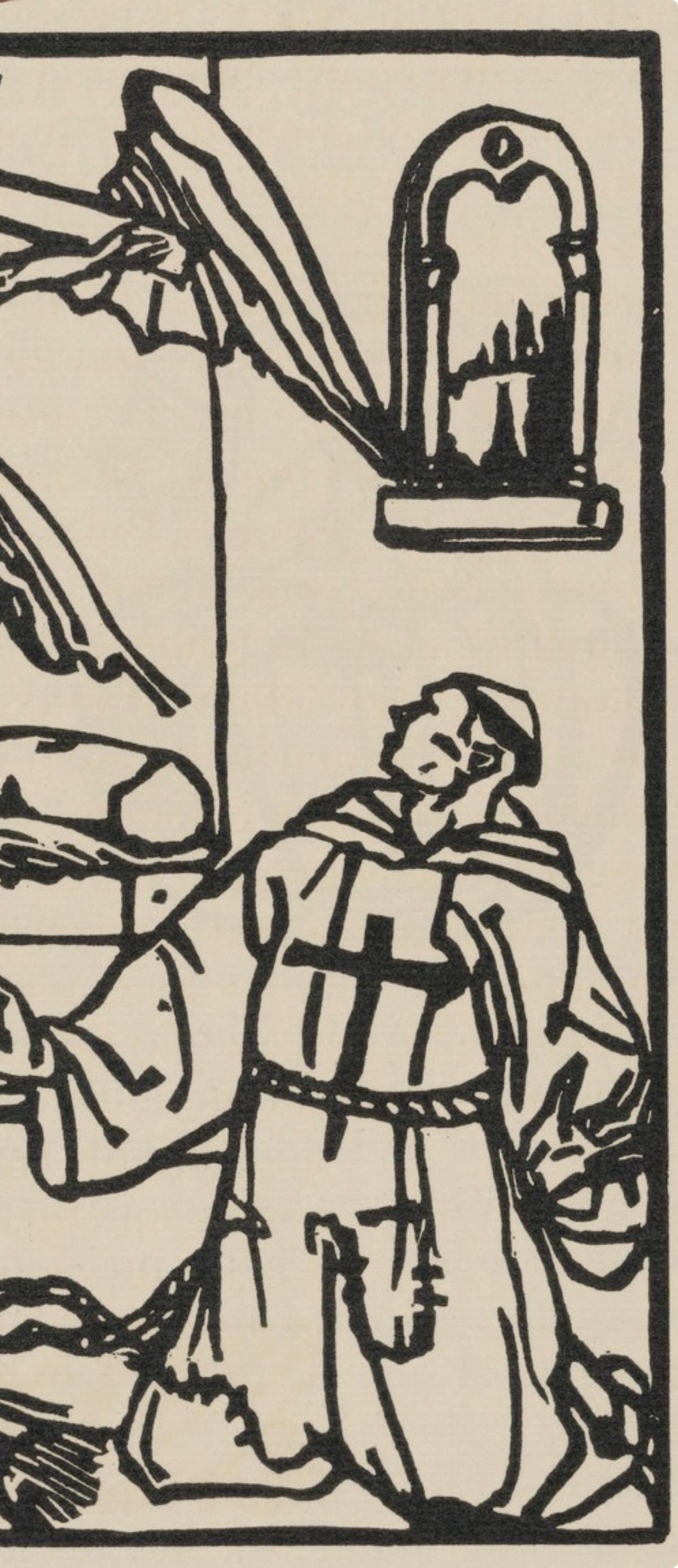 Woodcut - mile Bernard - Composition (Morane - No. 100) - Les Petites Fleurs de St. Franoise - 4