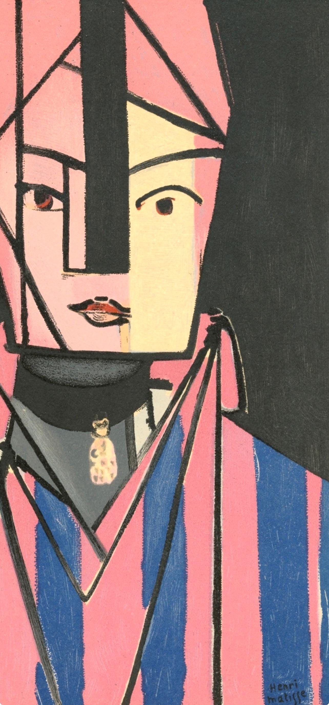 Lithograph - Henri Matisse - Tte blanche et rose - Portraits par Henri Matisse - 4