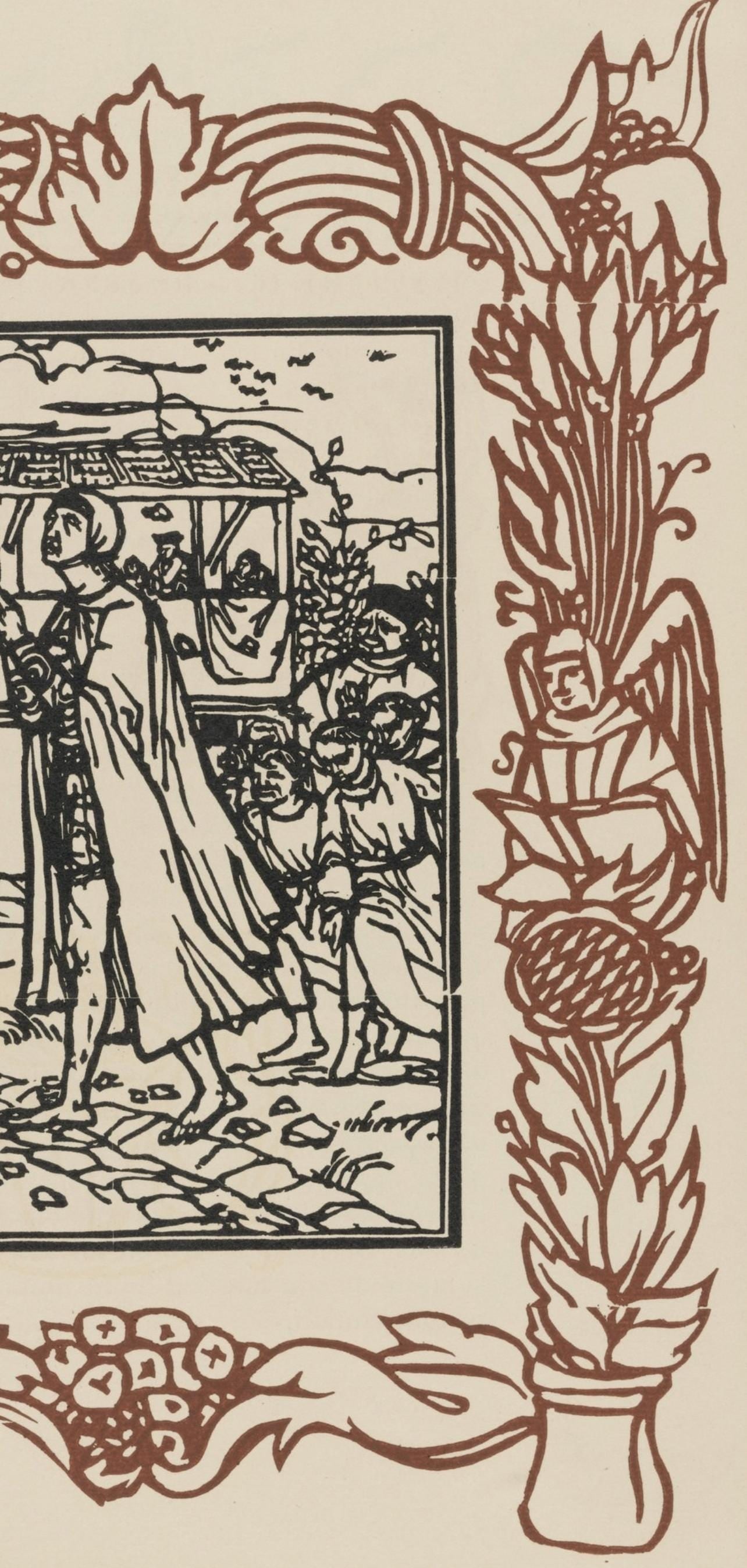 Woodcut - mile Bernard - Composition (Morane - No. 100) - Les Petites Fleurs de St. Franoise - 6