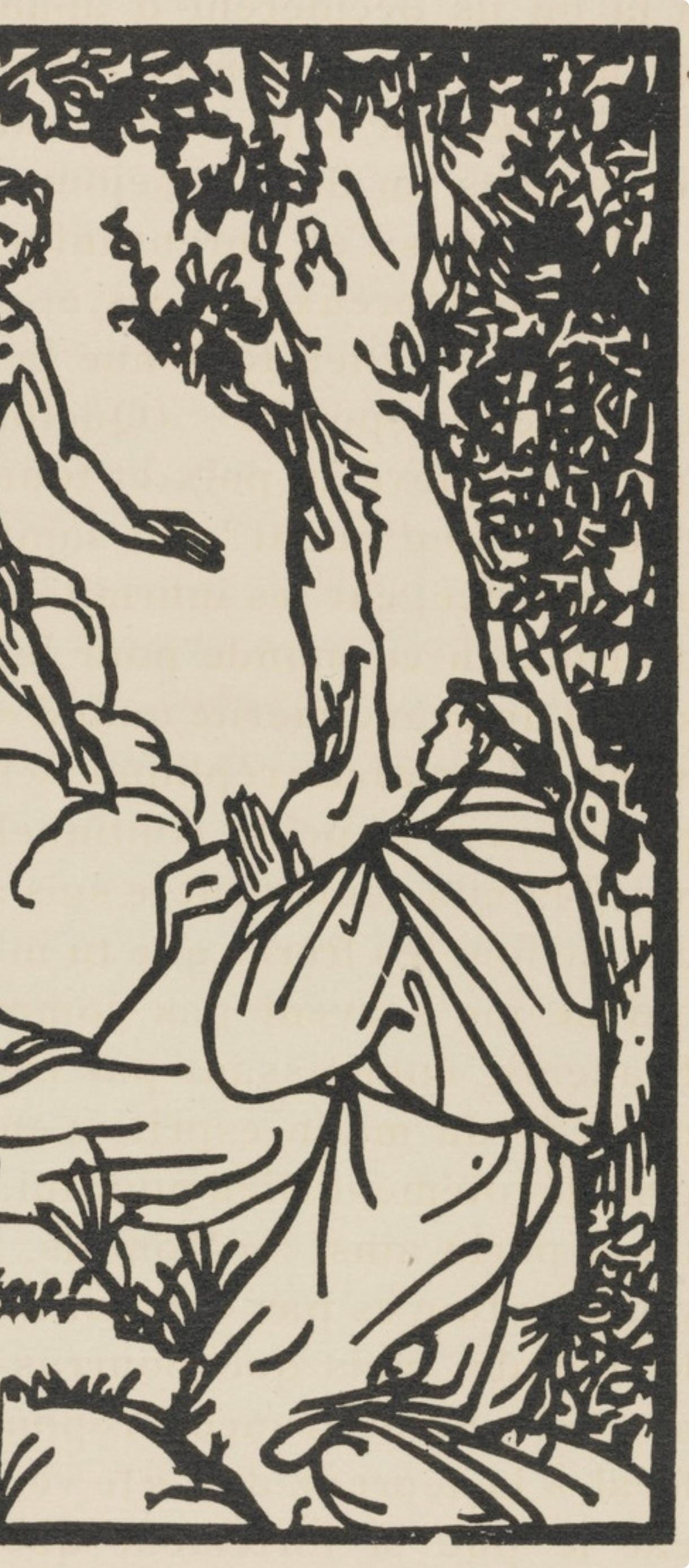 Woodcut - mile Bernard - Composition (Morane - No. 100) - Les Petites Fleurs de St. Franoise - 4