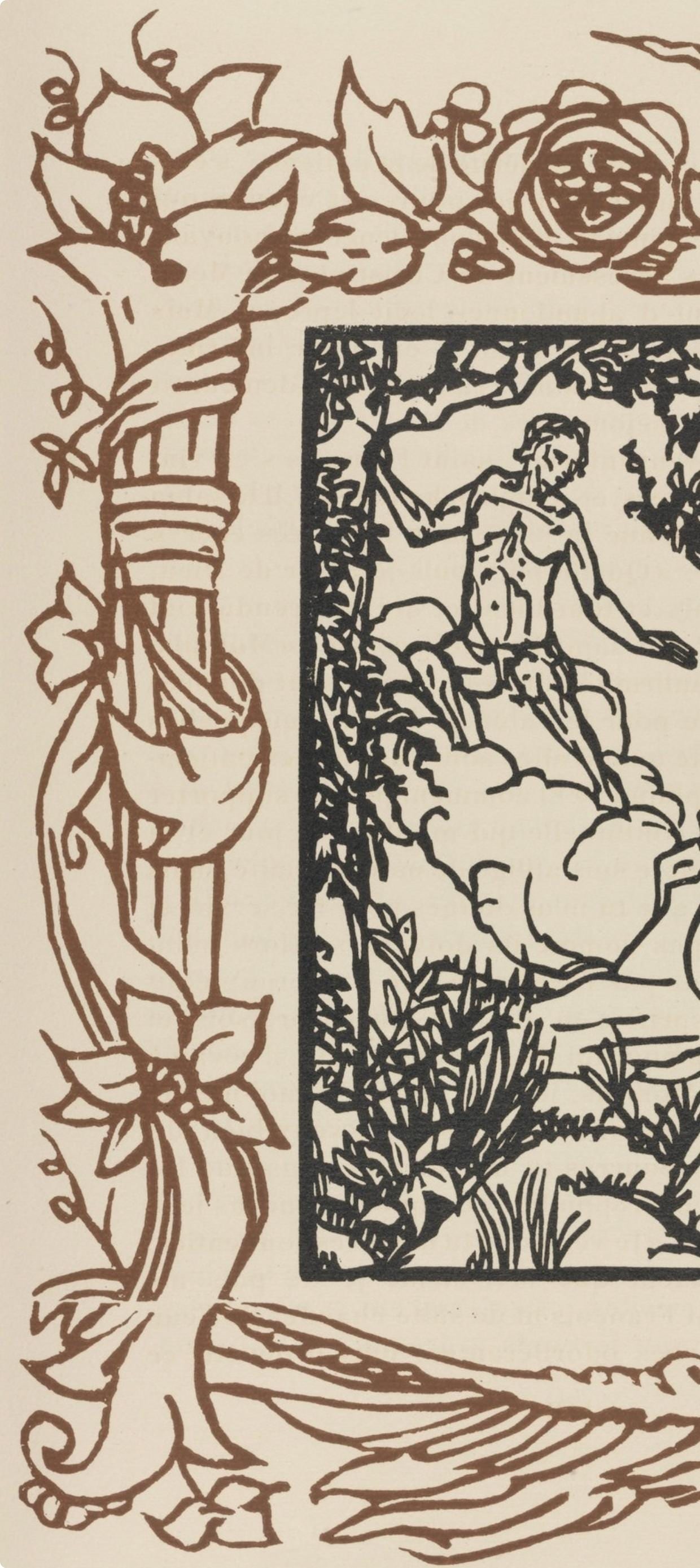 Woodcut - mile Bernard - Composition (Morane - No. 100) - Les Petites Fleurs de St. Franoise - 5