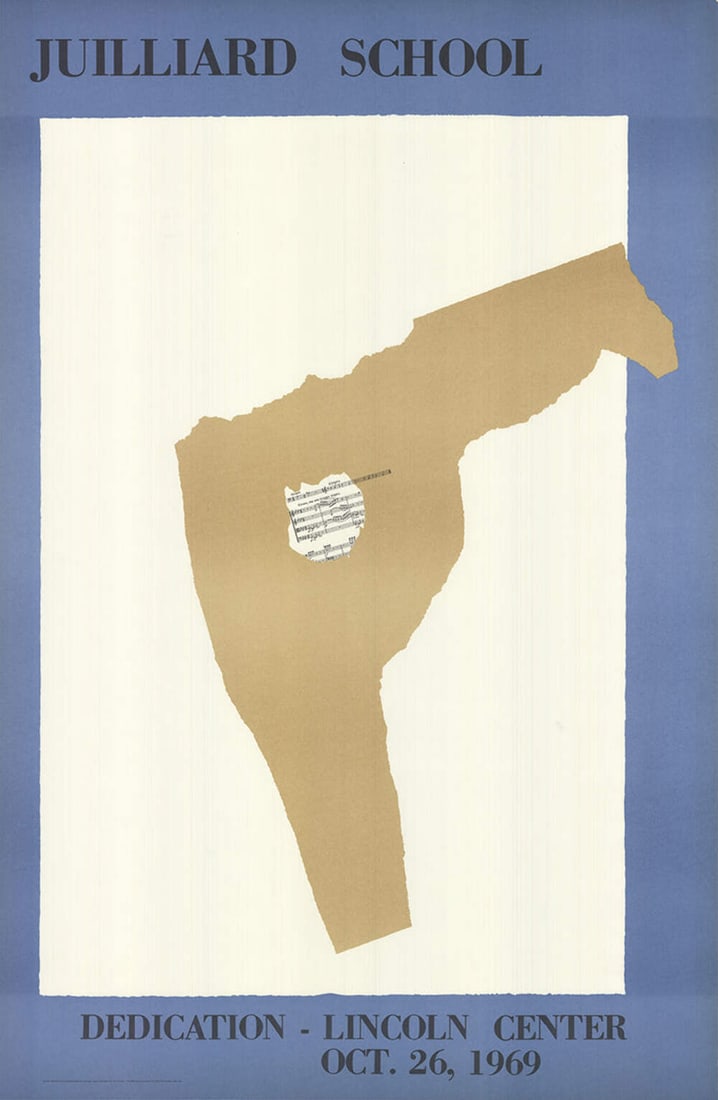 Expres ROBERT MOTHERWELL Juilliard School Dedication 45" x 29.5" Lithograph 1969 (1 of 4)