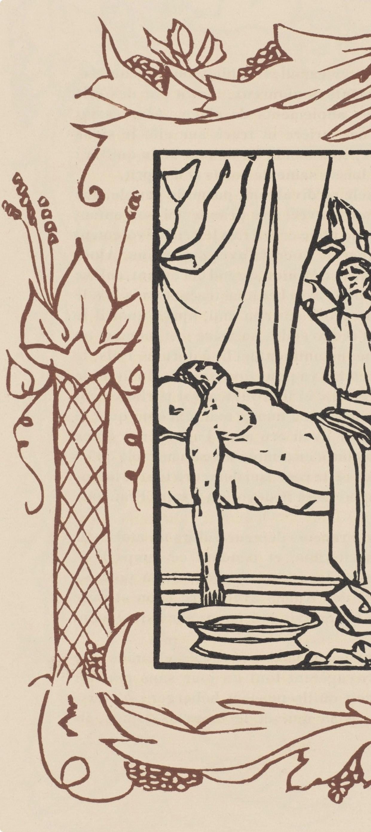 Woodcut - mile Bernard - Composition (Morane - No. 100) - Les Petites Fleurs de St. Franoise - 5