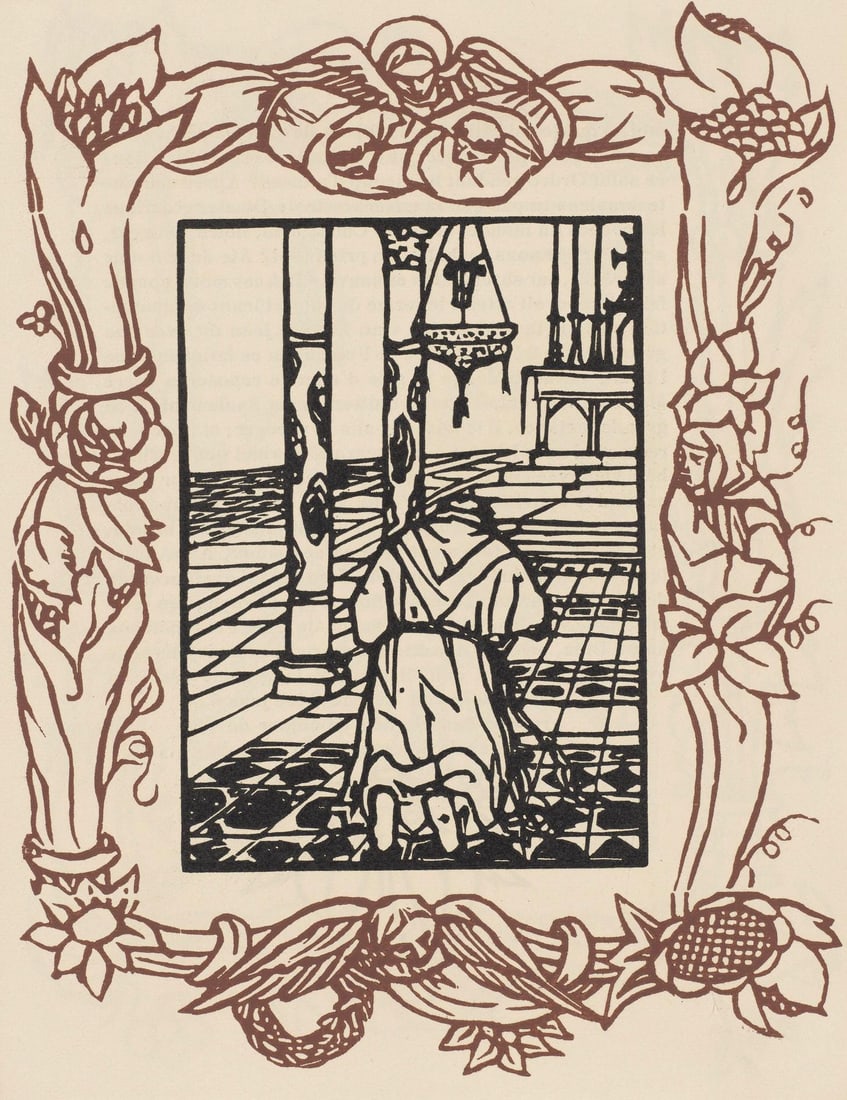 Woodcut - mile Bernard - Composition (Morane - No. 100) - Les Petites Fleurs de St. Franoise: Woodcut - mile Bernard - Composition (Morane - No. 100) - Les Petites Fleurs de St. Franoise This listing features Woodcut - mile Bernard - Composition (Morane - No. 100) - Les Petites Fleurs de St.