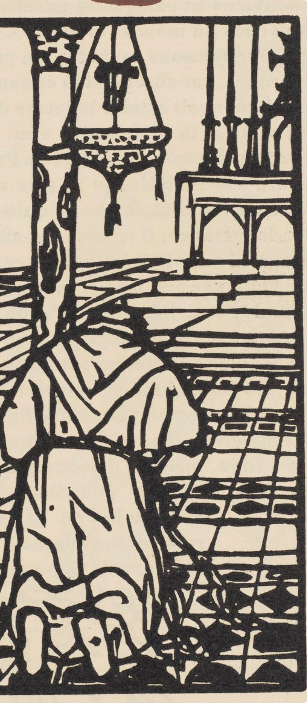 Woodcut - mile Bernard - Composition (Morane - No. 100) - Les Petites Fleurs de St. Franoise - 4